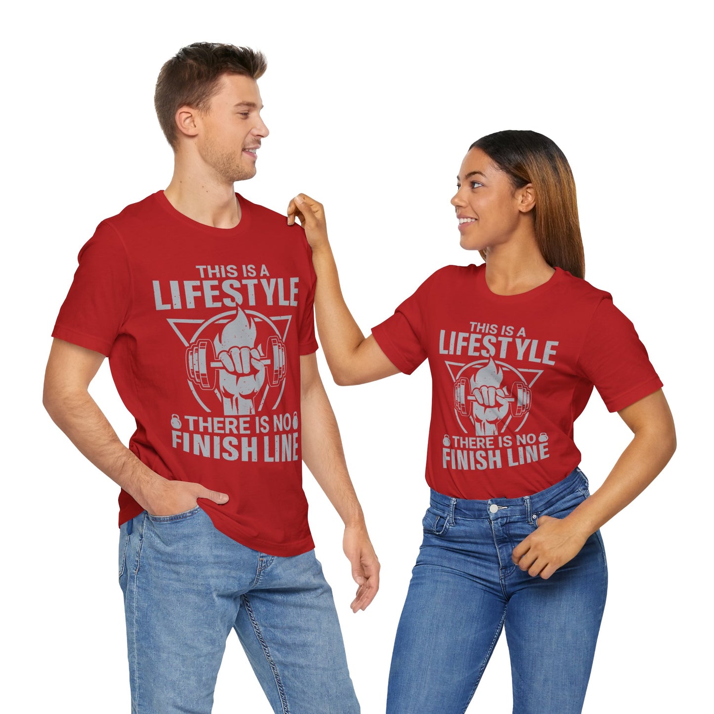 This Is A Lifestyle There Is No Finish Line T-Shirt, Gym Workout Fitness T-Shirt