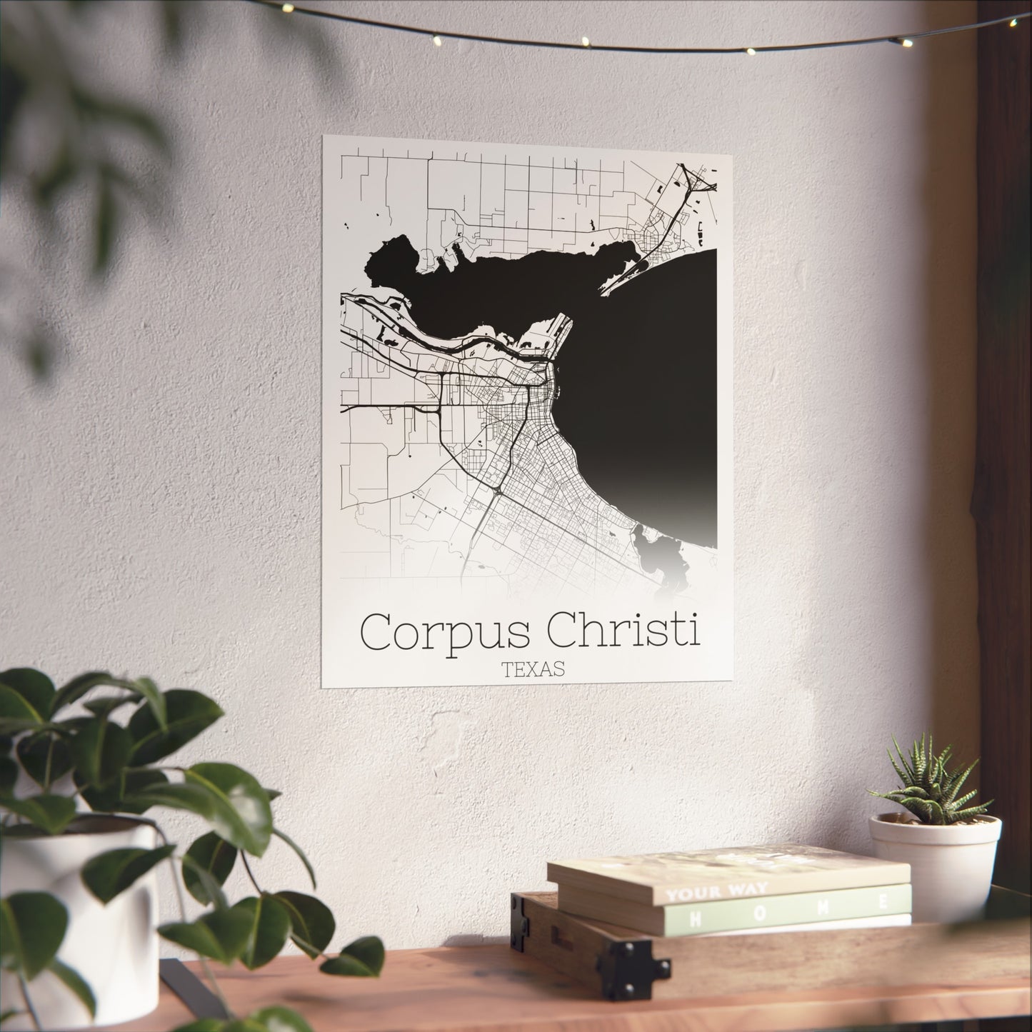 Corpus Christi Texas City Map Matte Vertical Posters