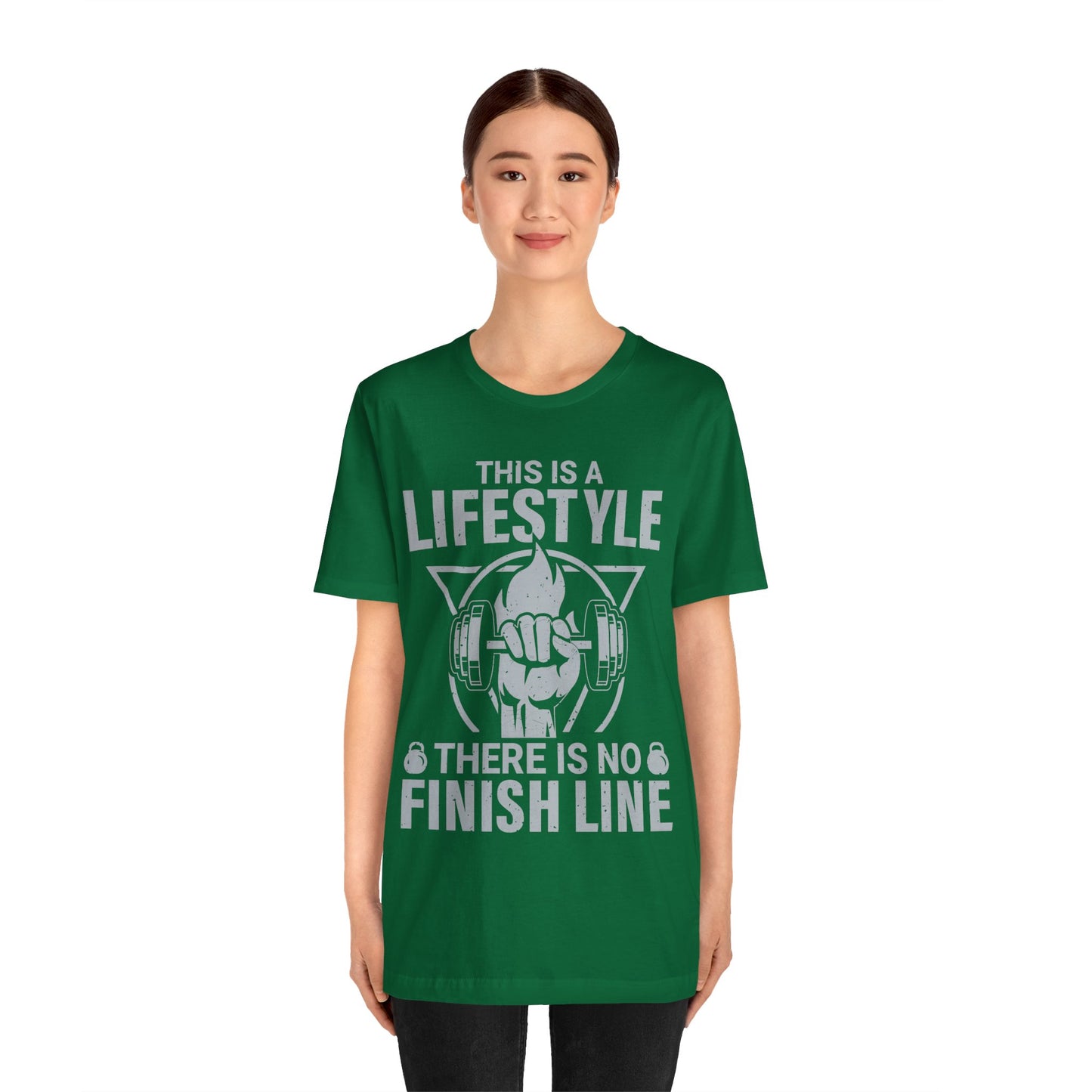 This Is A Lifestyle There Is No Finish Line T-Shirt, Gym Workout Fitness T-Shirt
