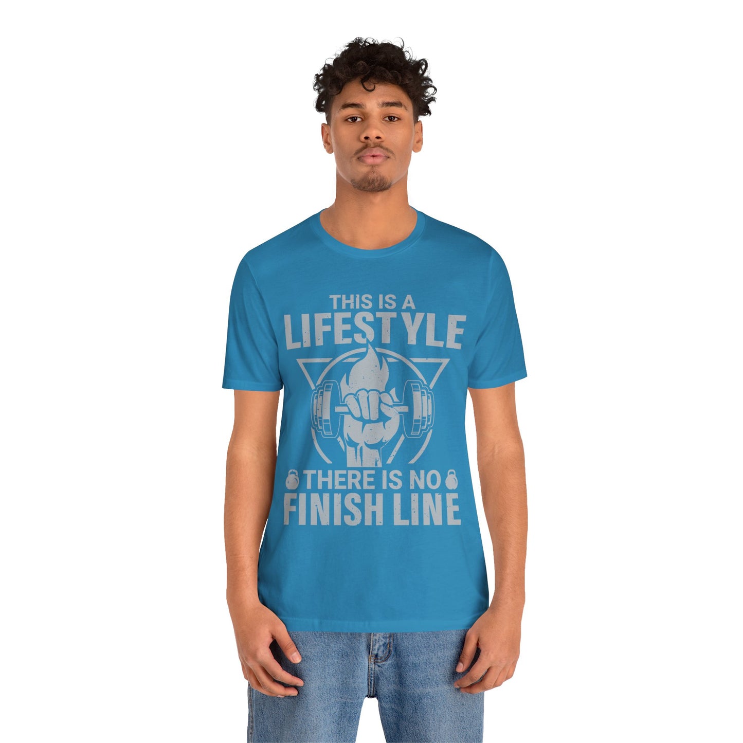This Is A Lifestyle There Is No Finish Line T-Shirt, Gym Workout Fitness T-Shirt