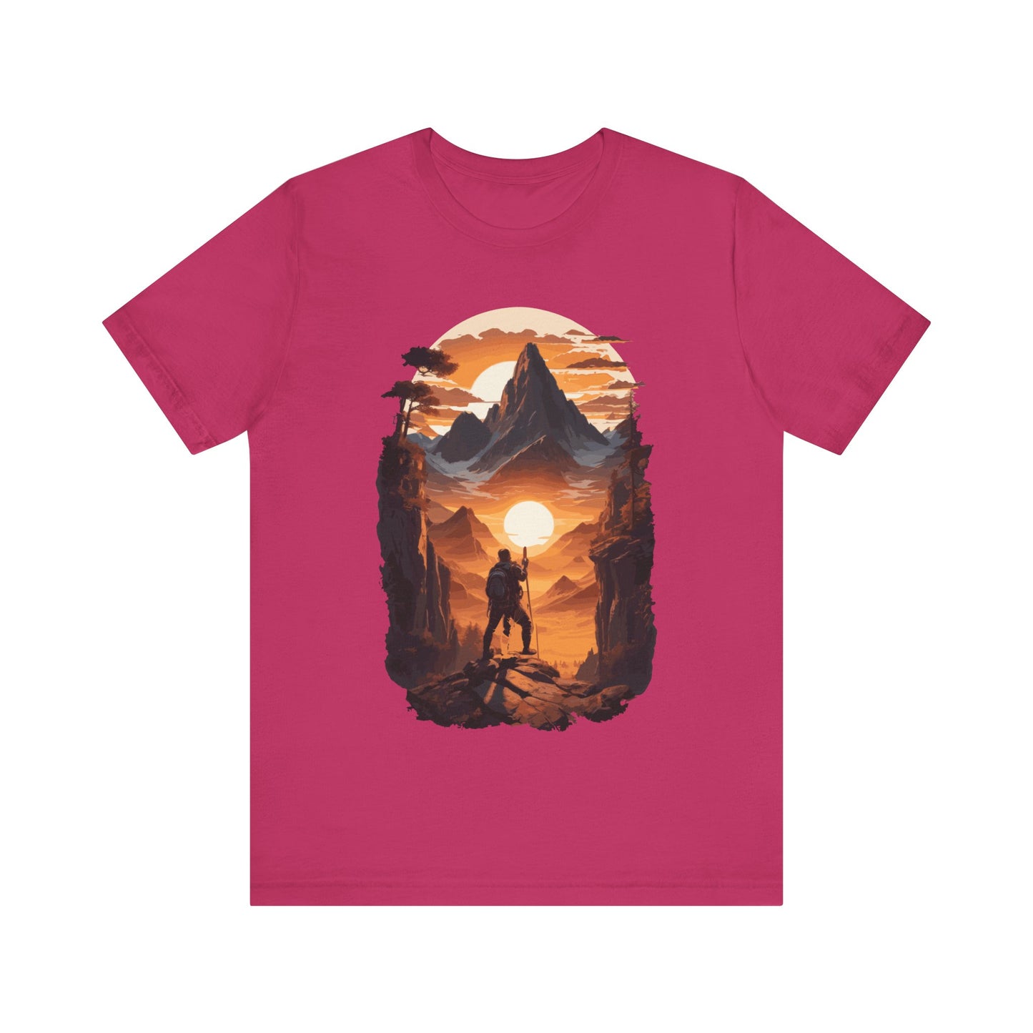 Adventure Hiking T-Shirt, Hiking Design 01, Outdoors, Mountain Hike T-Shirt