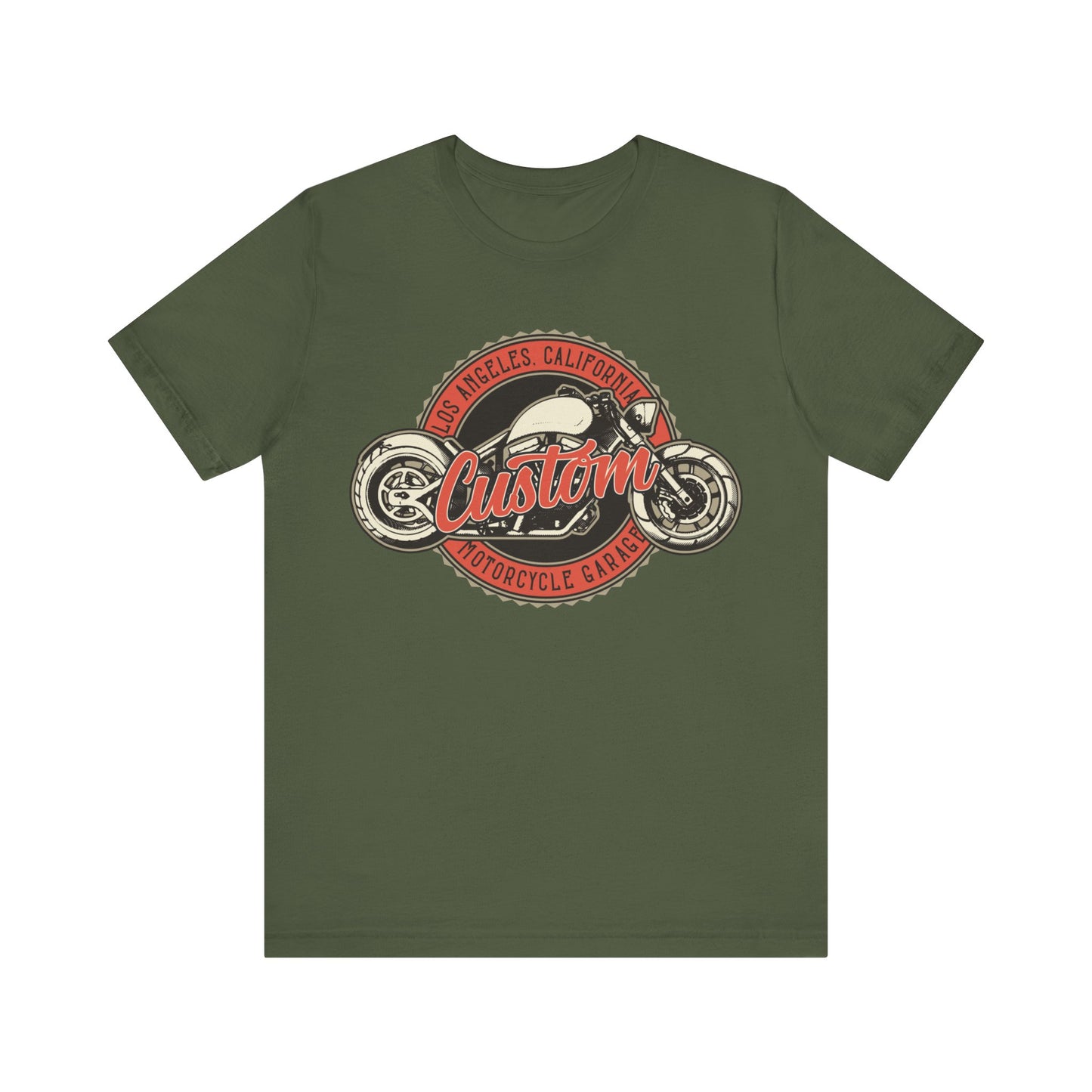 Los Angles California Custom Motorcycle T-Shirt, Los Angles, California, Custom Bikers T-Shirt