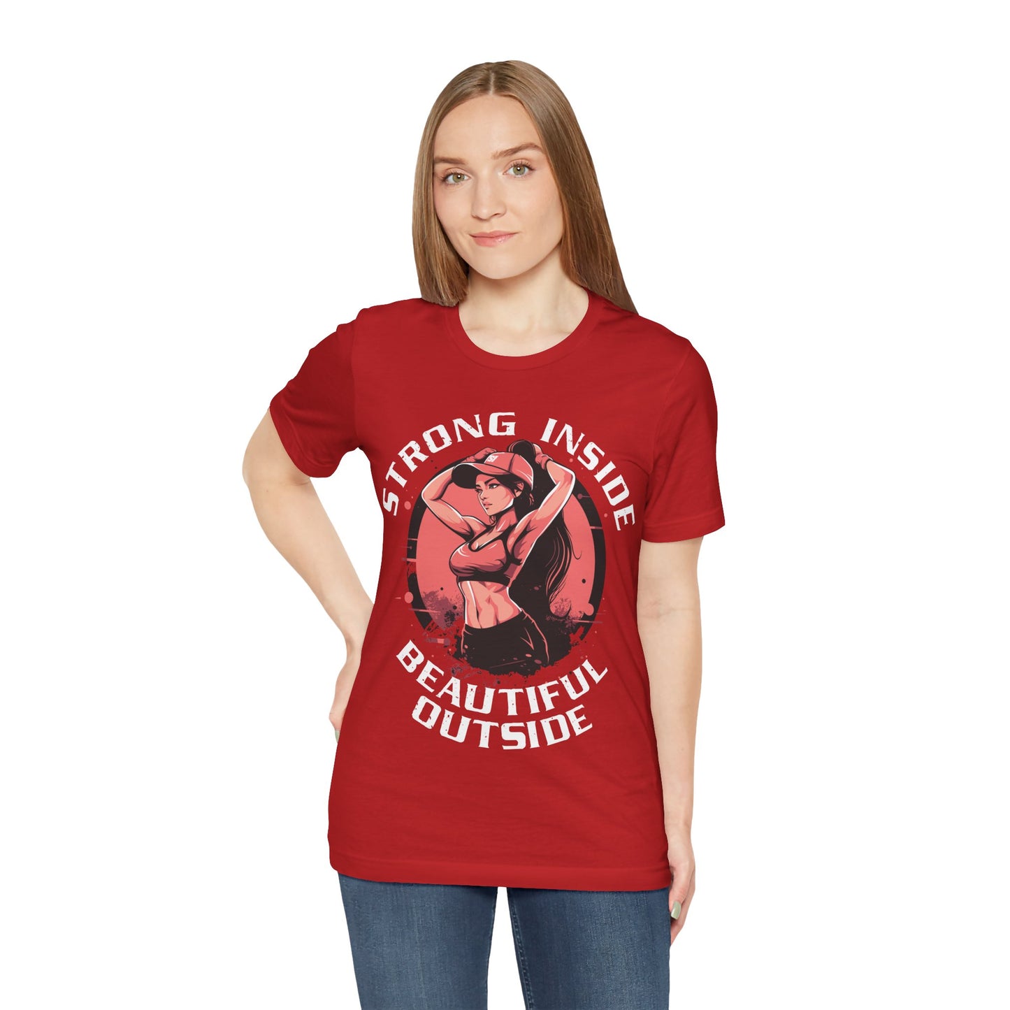 Strong Inside Beautiful Outside T-Shirt, Gym, Fitness T-Shirt