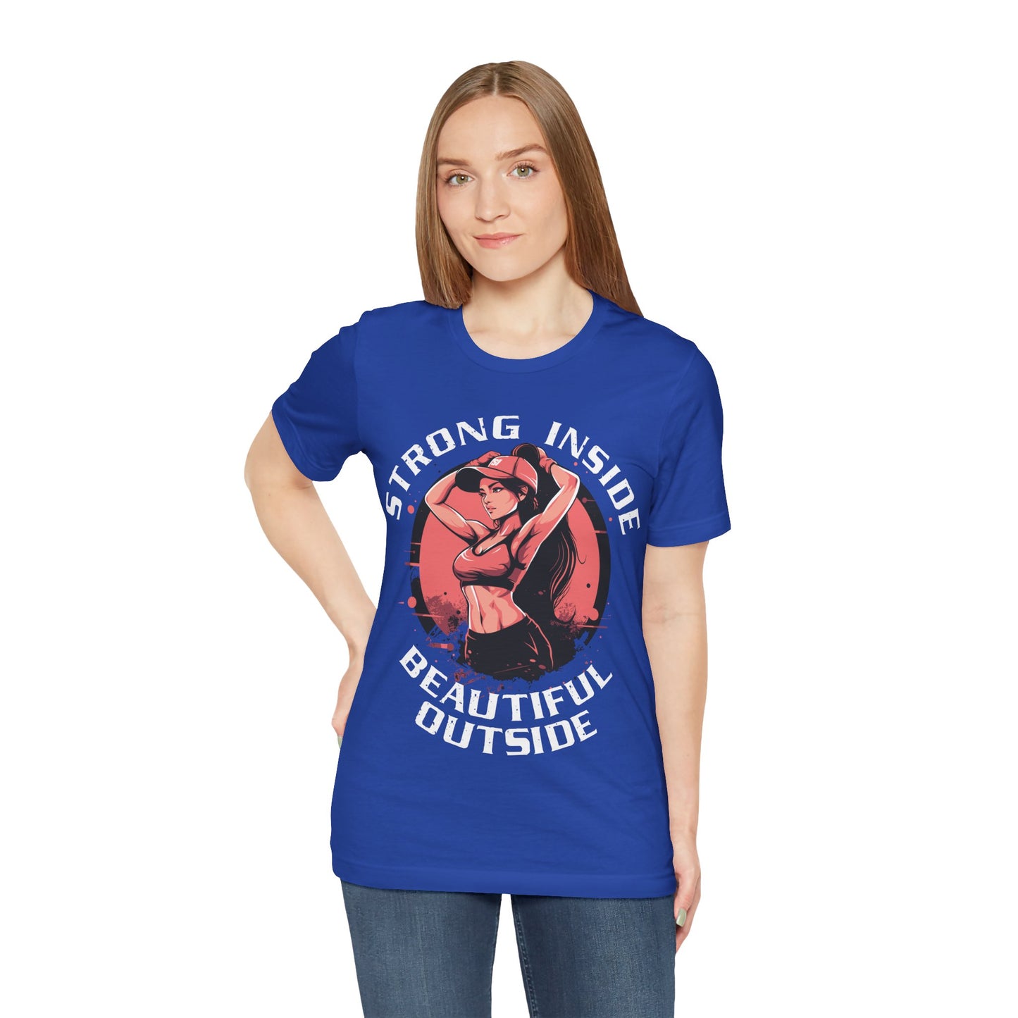 Strong Inside Beautiful Outside T-Shirt, Gym, Fitness T-Shirt