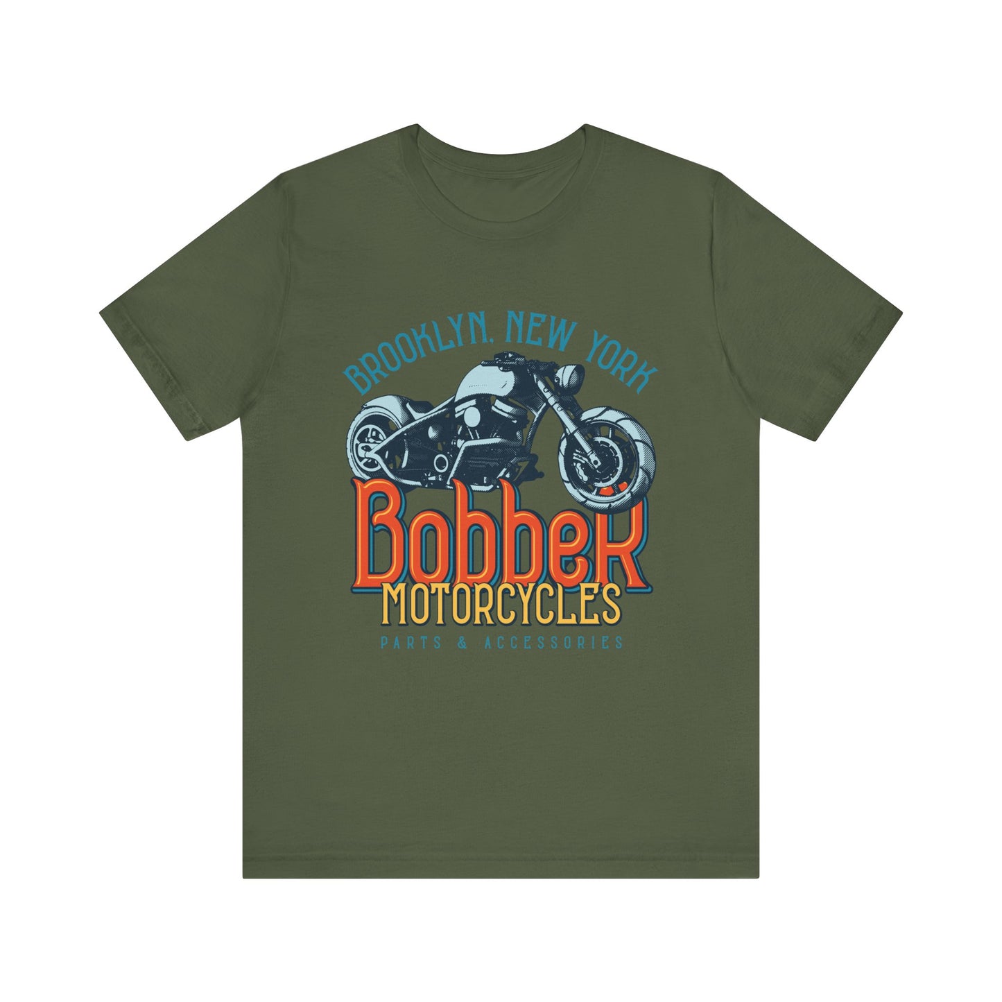 Brooklyn, New York Bobber Motorcycles T-Shirt, Bikers, MC, Chopper