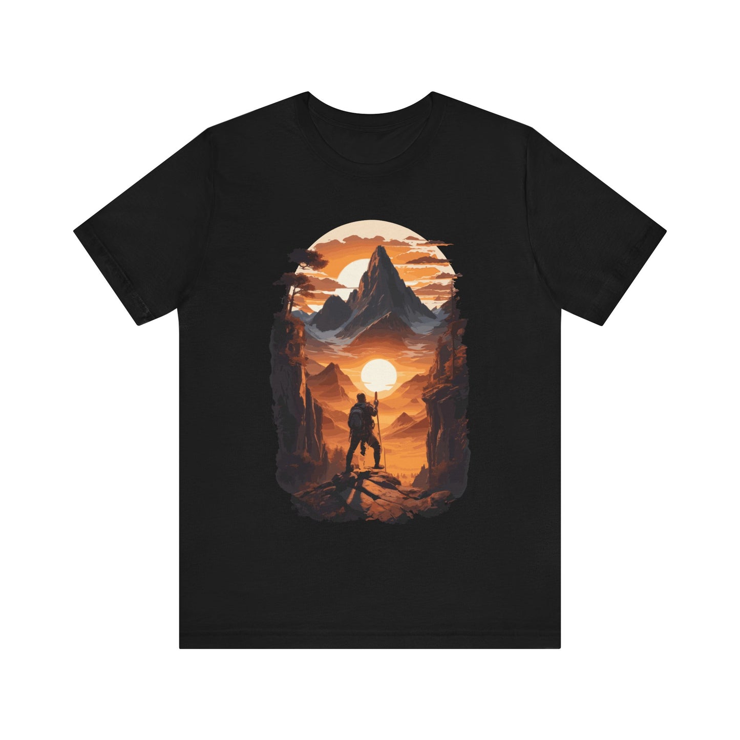 Adventure Hiking T-Shirt, Hiking Design 01, Outdoors, Mountain Hike T-Shirt