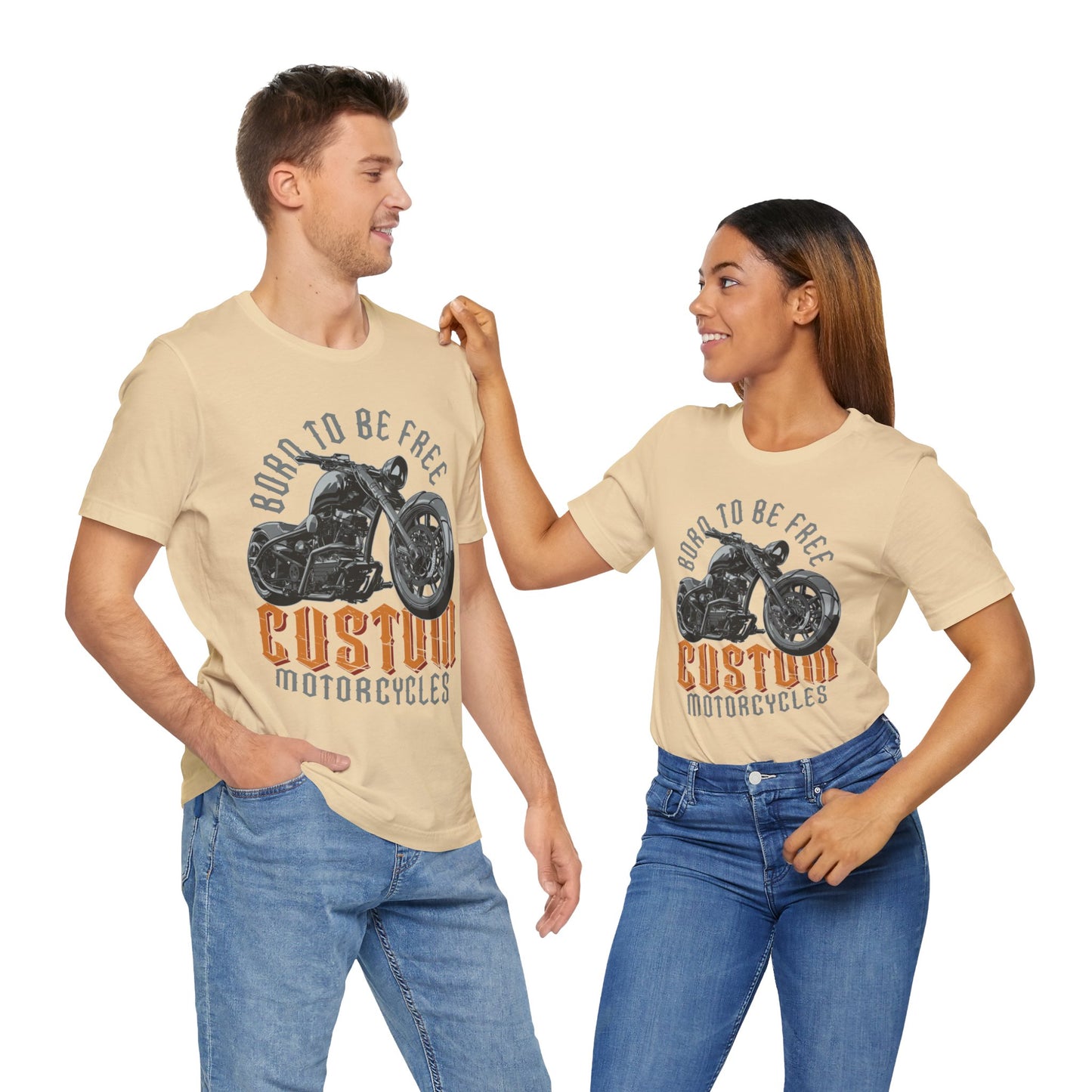 Born to Be Free Custom Motorcycles T-Shirt, Custom Bikes, Motorcycle T-Shirt
