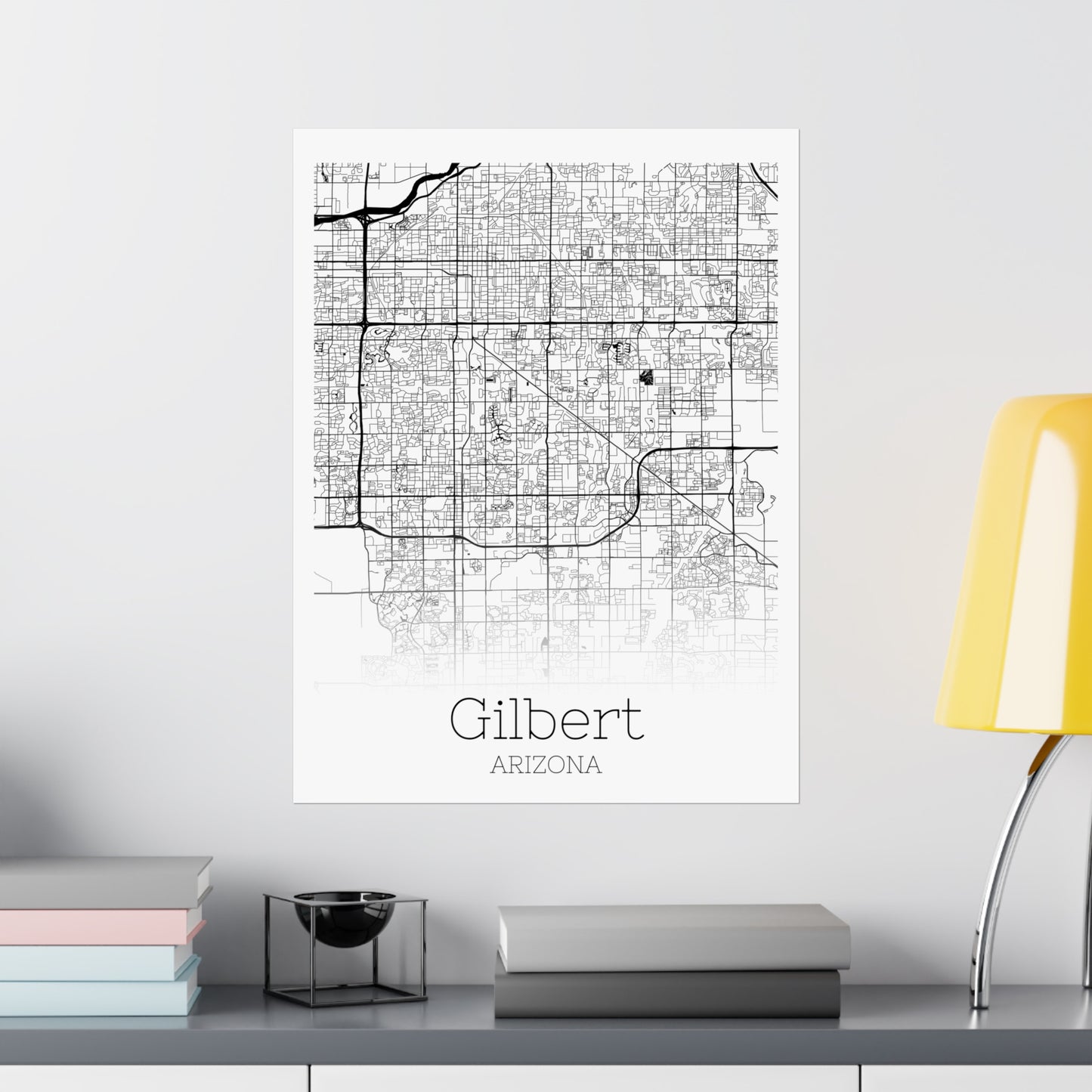 Gilbert Arizona City Map Matte Vertical Posters
