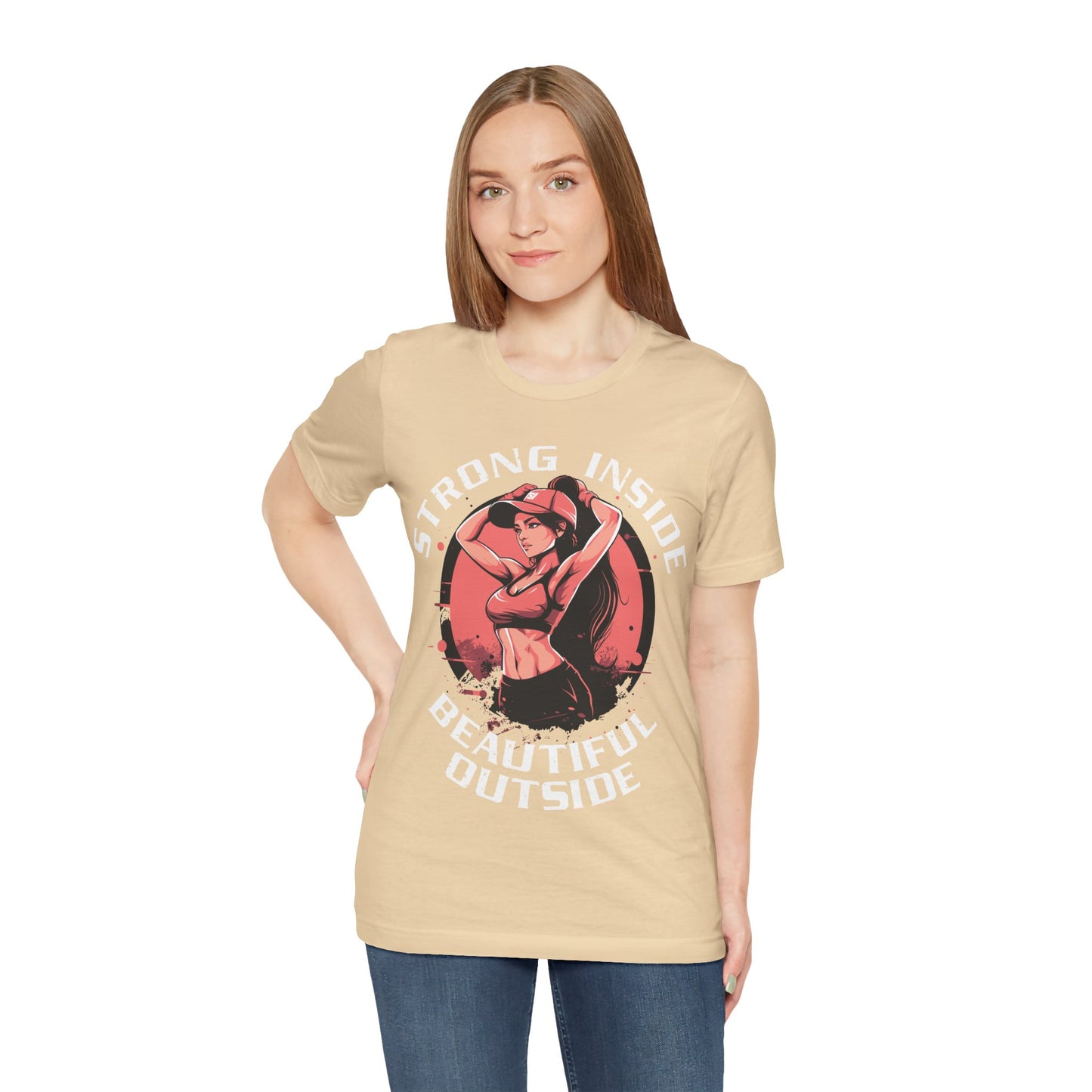 Strong Inside Beautiful Outside T-Shirt, Gym, Fitness T-Shirt
