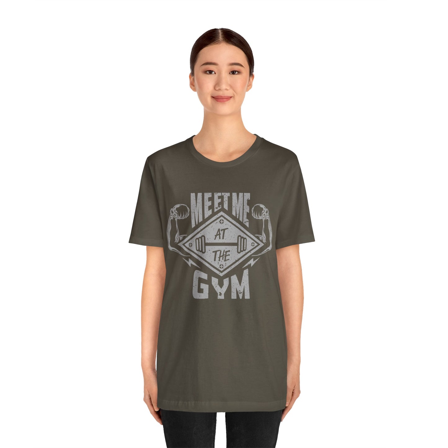 Meet Me At The Gym T-Shirt, Gym Workout Fitness T-Shirt
