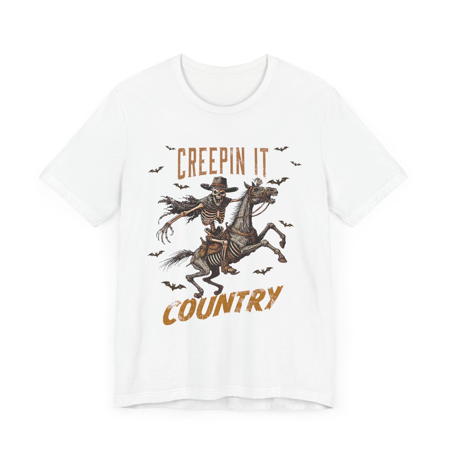 Creepin It Country T-Shirt, Halloween, Scary, Funny, Retro