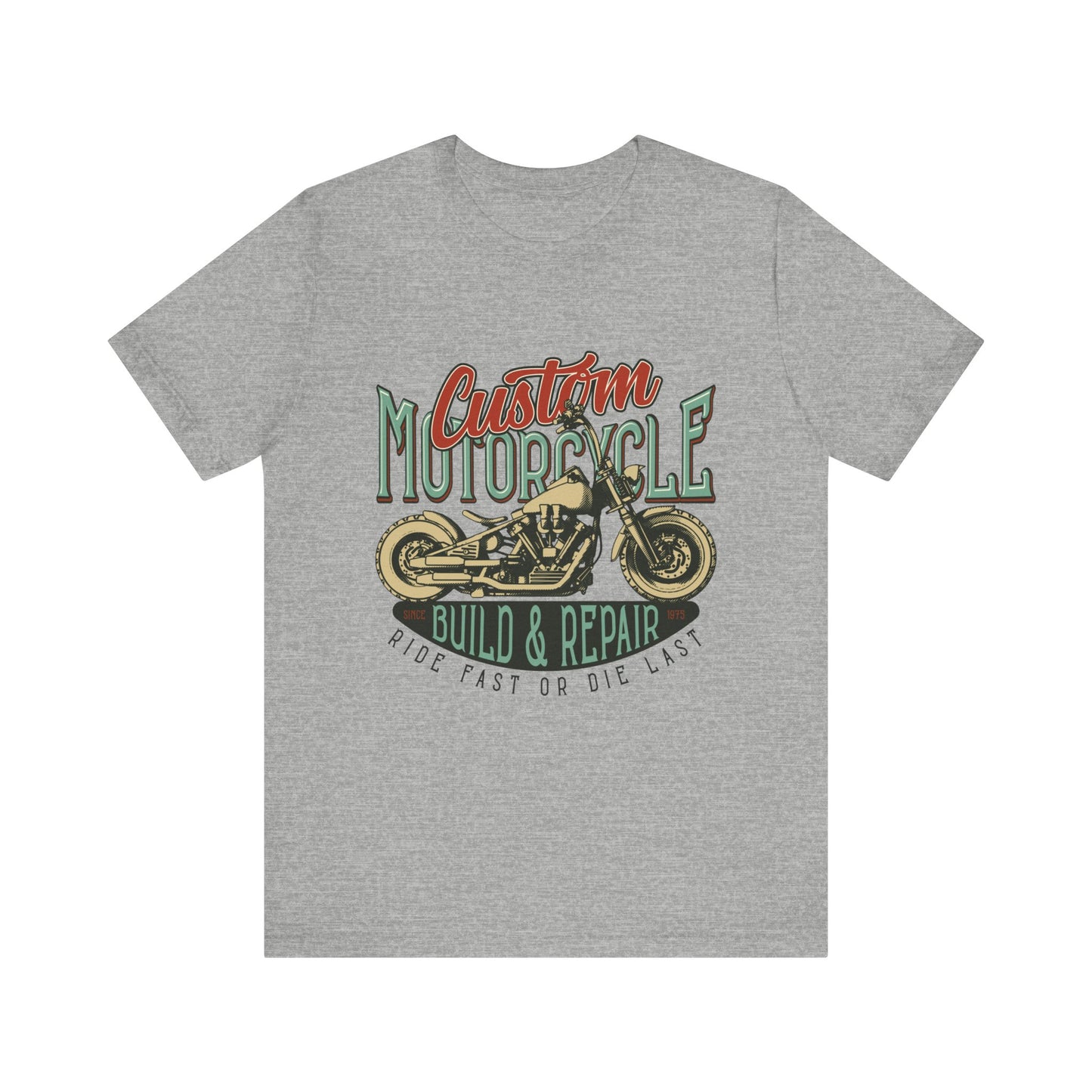 Custom Motorcycle Ride Fast or Die Last T-Shirt, MC, Motorcycle, Bikers T-Shirt