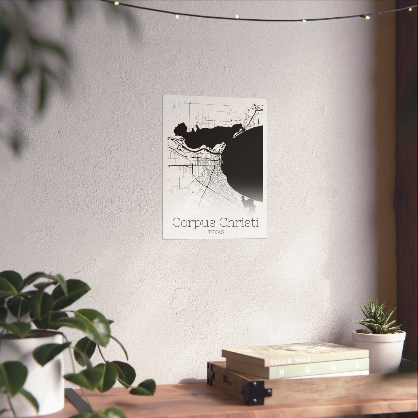 Corpus Christi Texas City Map Matte Vertical Posters