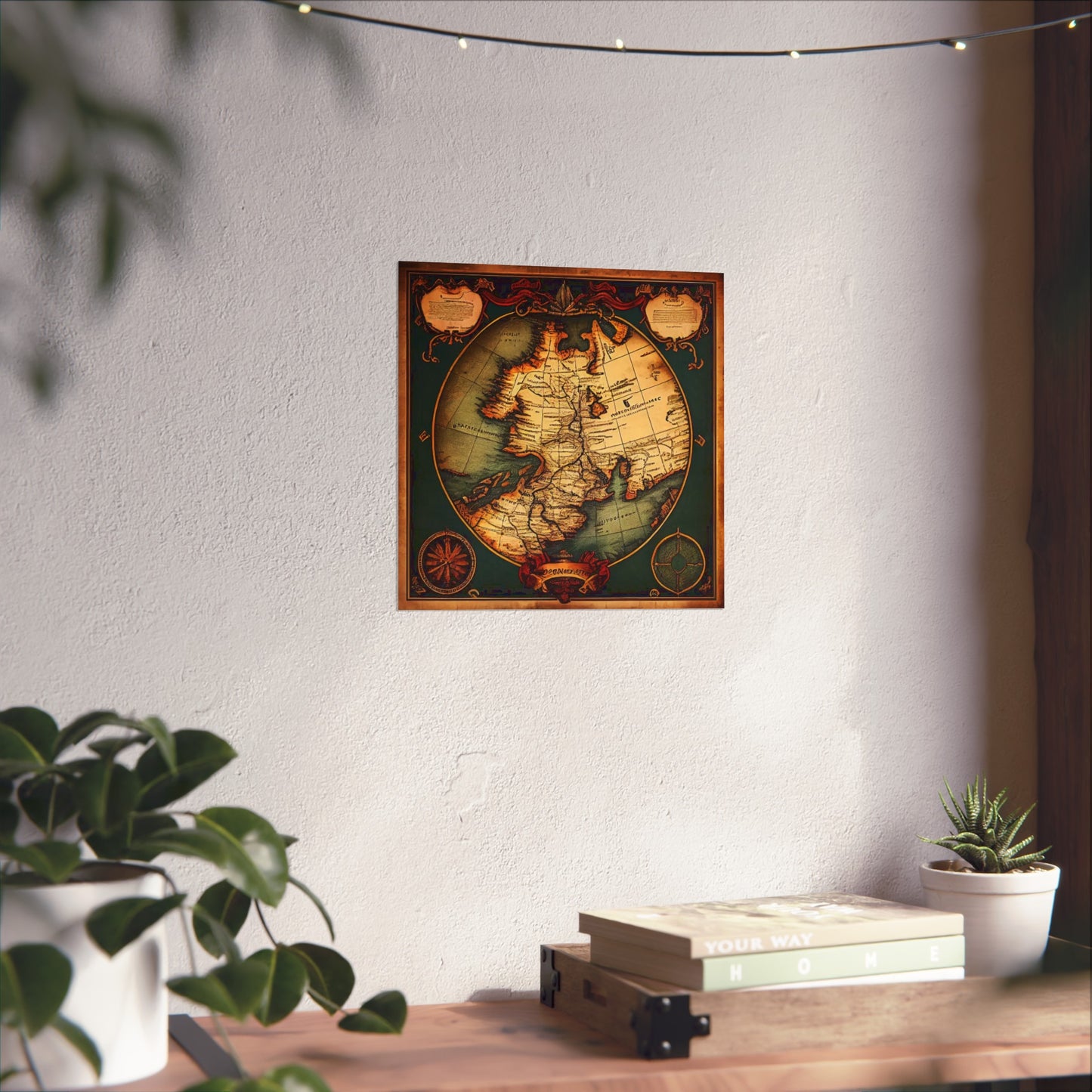 Old Map No: 11 Square Matte Poster, Vintage Poster