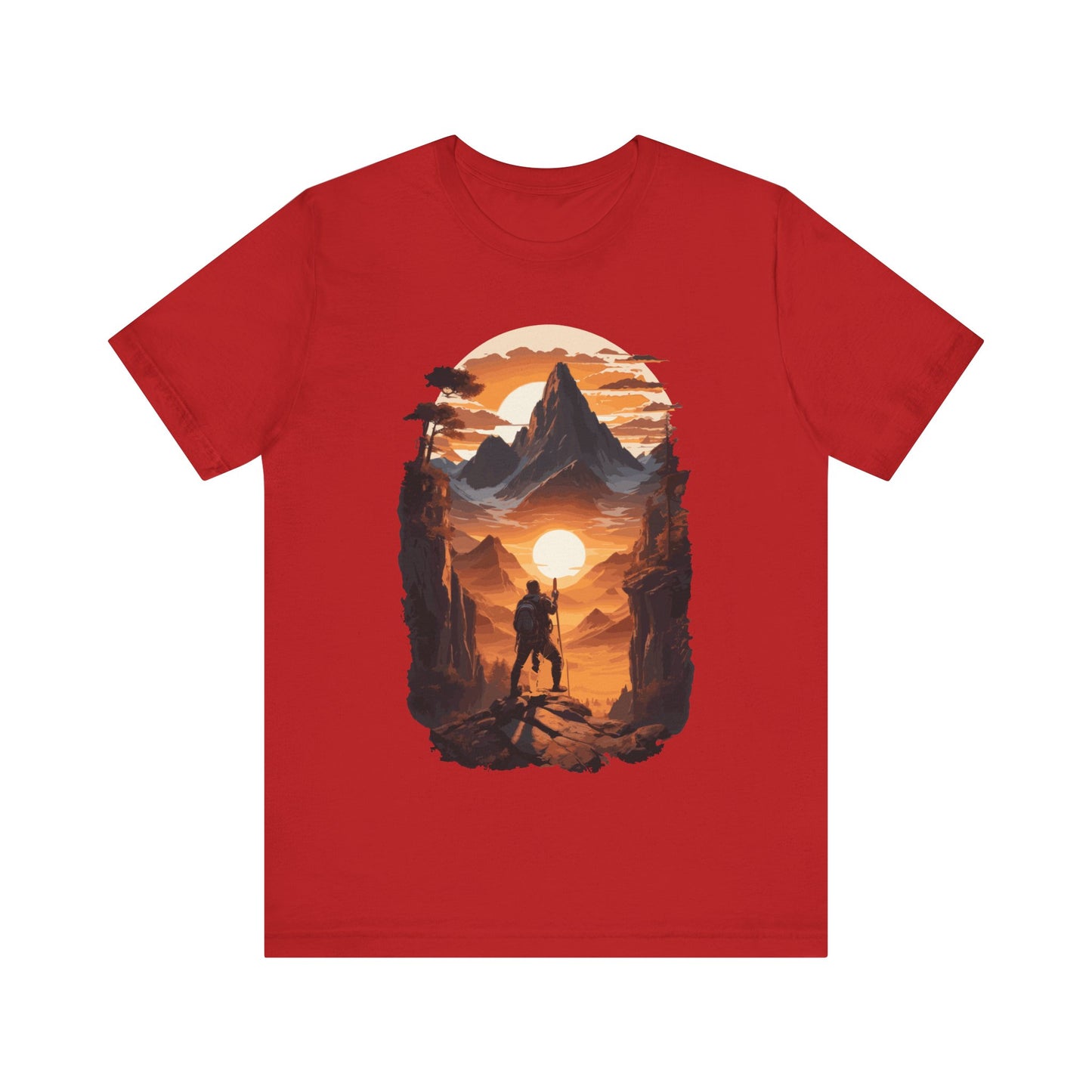 Adventure Hiking T-Shirt, Hiking Design 01, Outdoors, Mountain Hike T-Shirt
