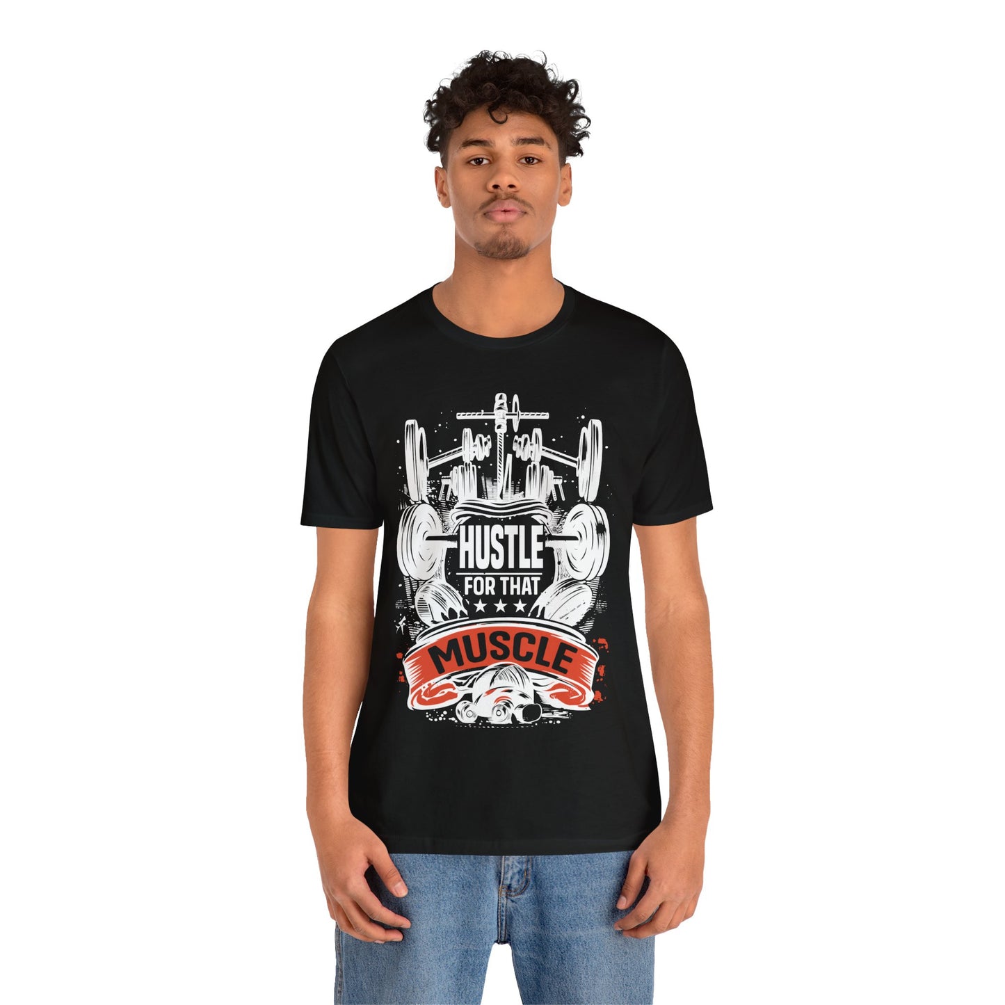 Hustle For That Muscle T-Shirt, Gym Workout Fitness T-Shirt