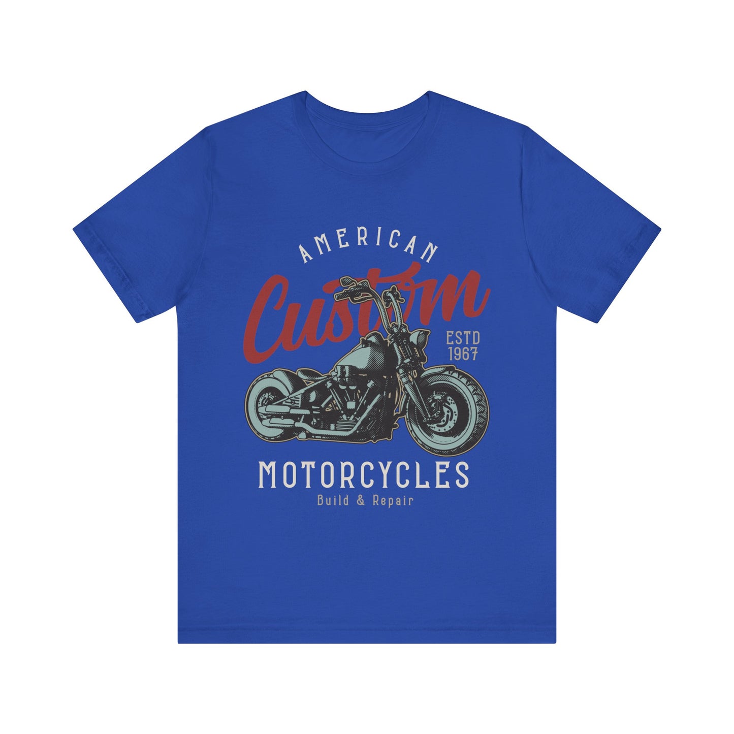American Custom Motorcycles, Build and Repair T-Shirt, Motorcycle, MC T-Shirt