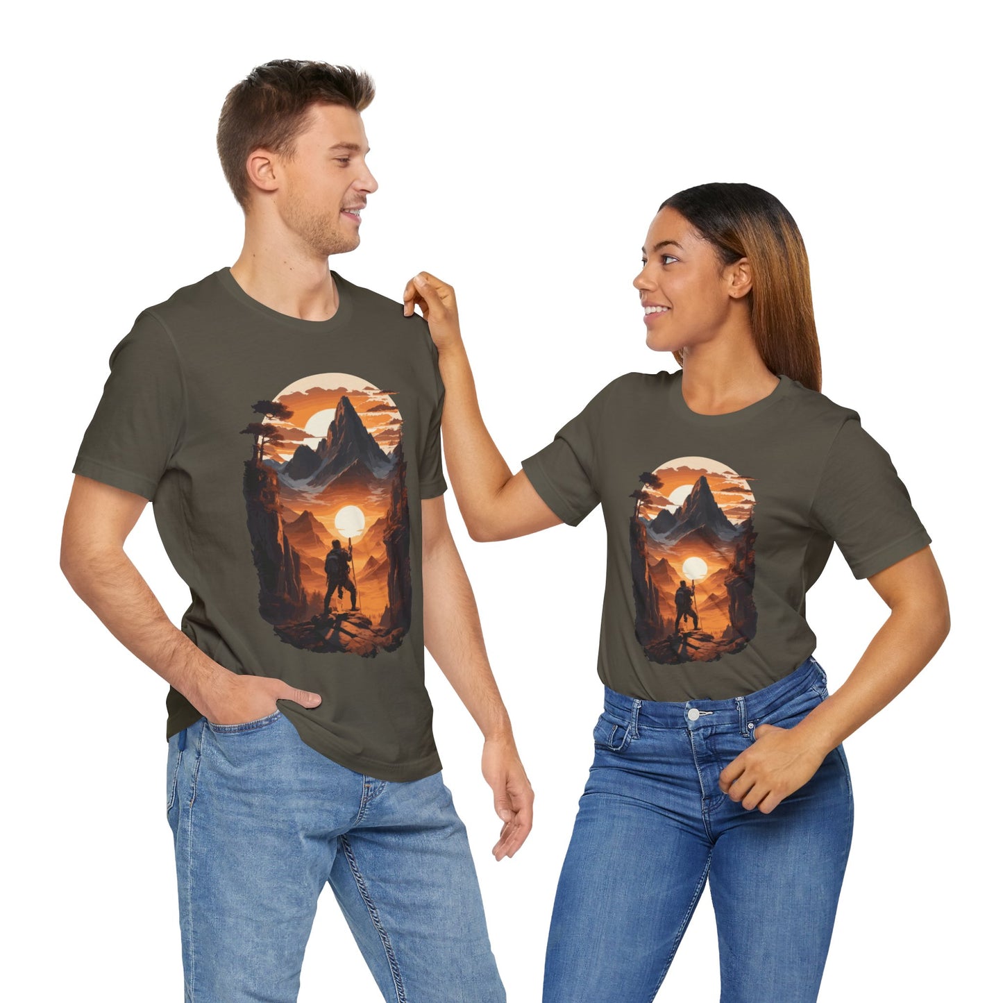 Adventure Hiking T-Shirt, Hiking Design 01, Outdoors, Mountain Hike T-Shirt