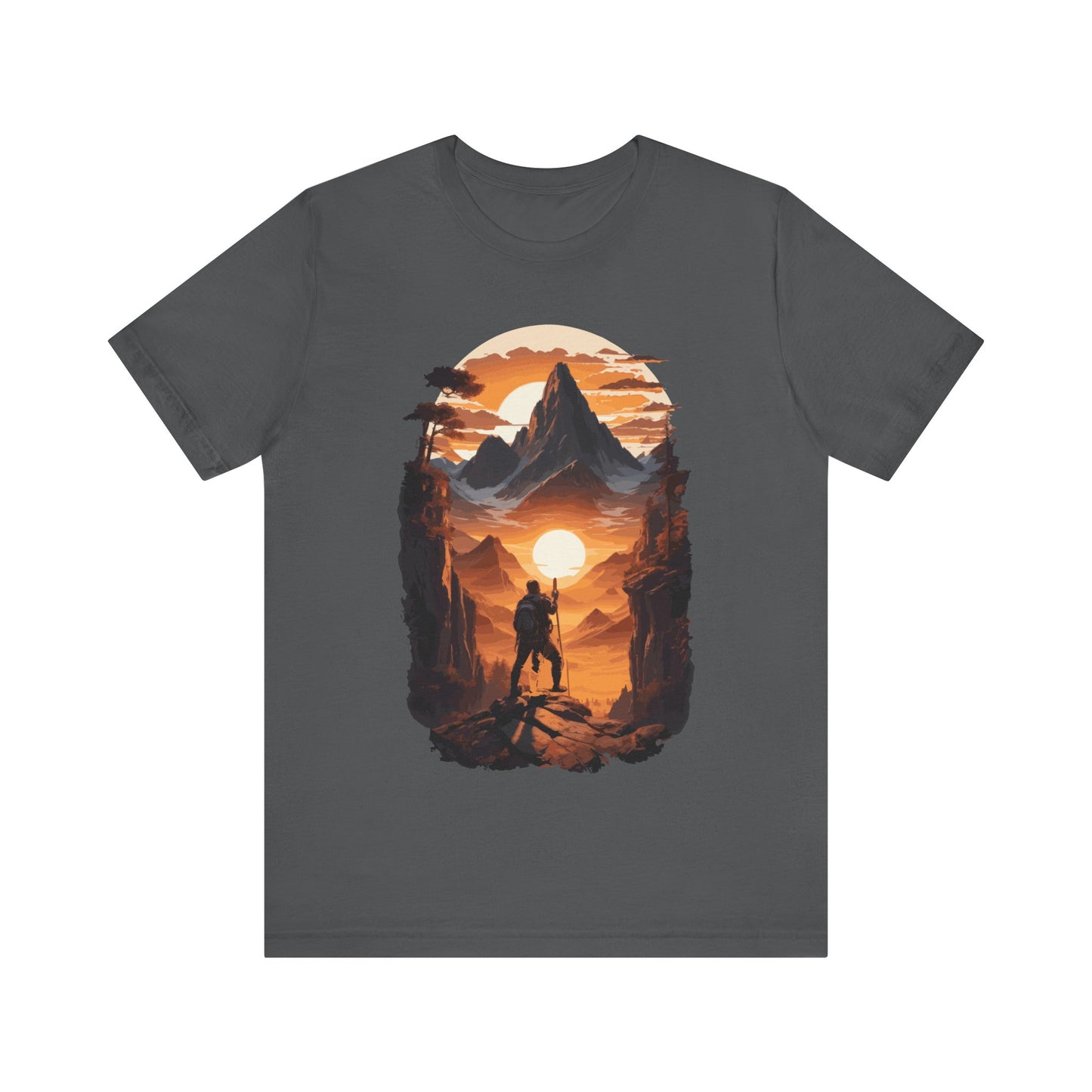 Adventure Hiking T-Shirt, Hiking Design 01, Outdoors, Mountain Hike T-Shirt