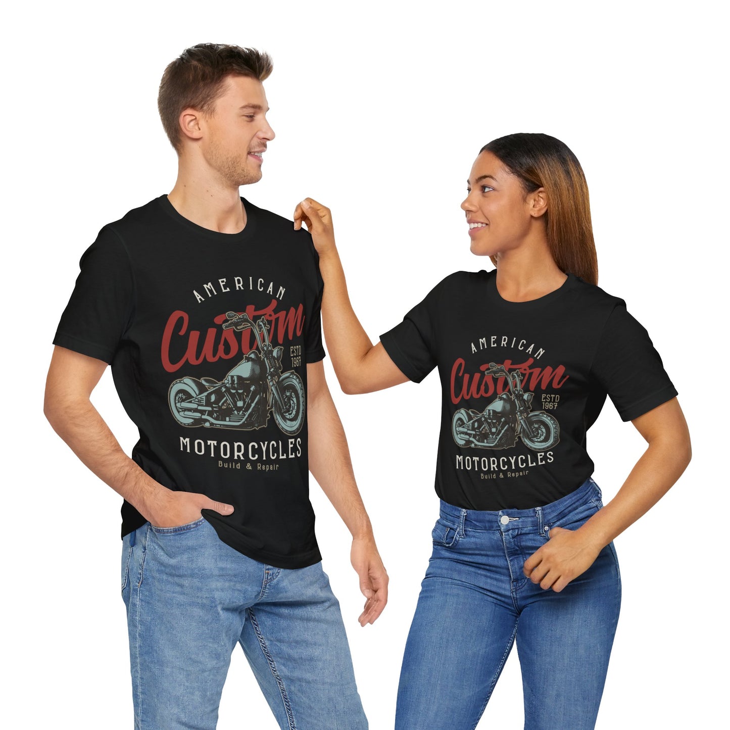 American Custom Motorcycles, Build and Repair T-Shirt, Motorcycle, MC T-Shirt
