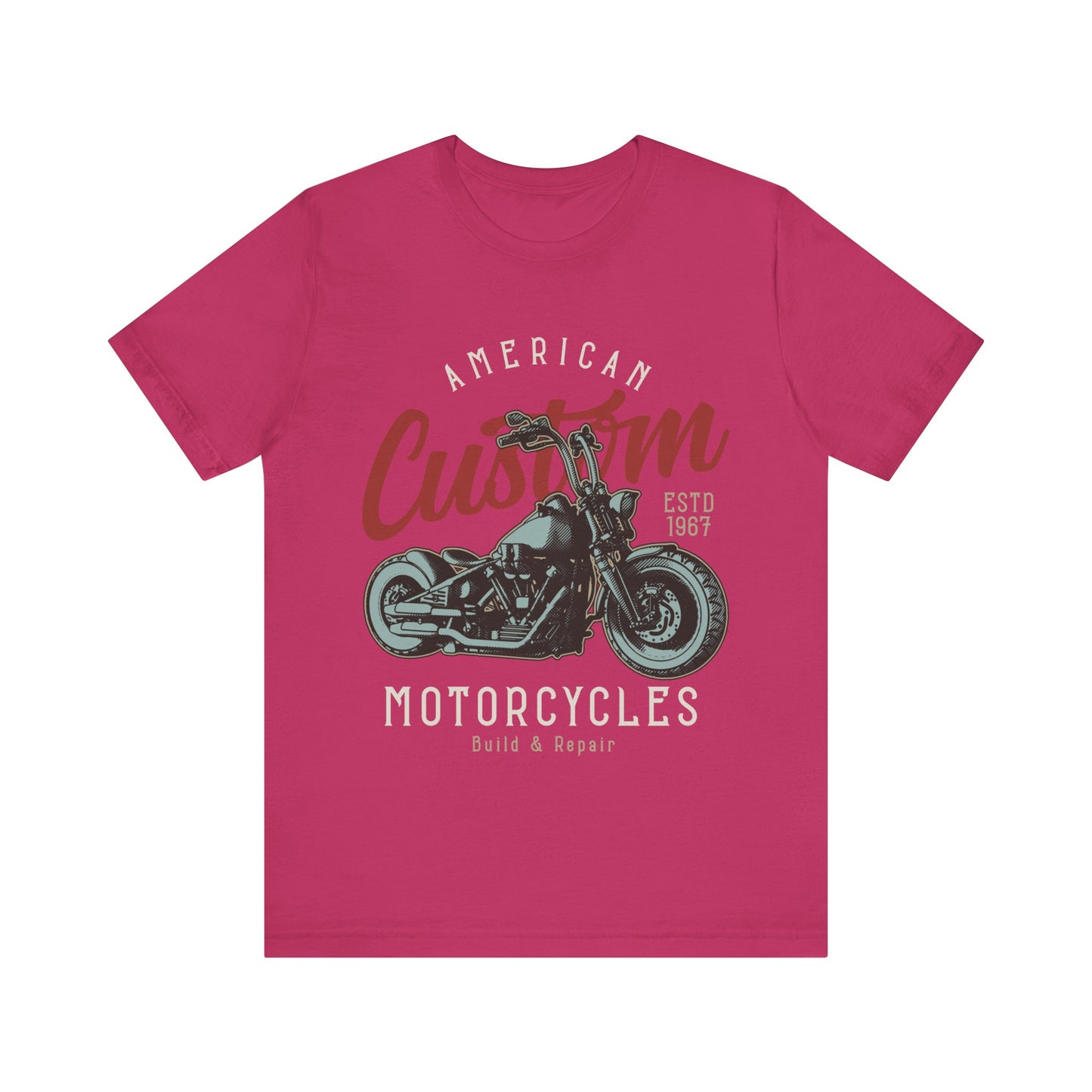 American Custom Motorcycles, Build and Repair T-Shirt, Motorcycle, MC T-Shirt