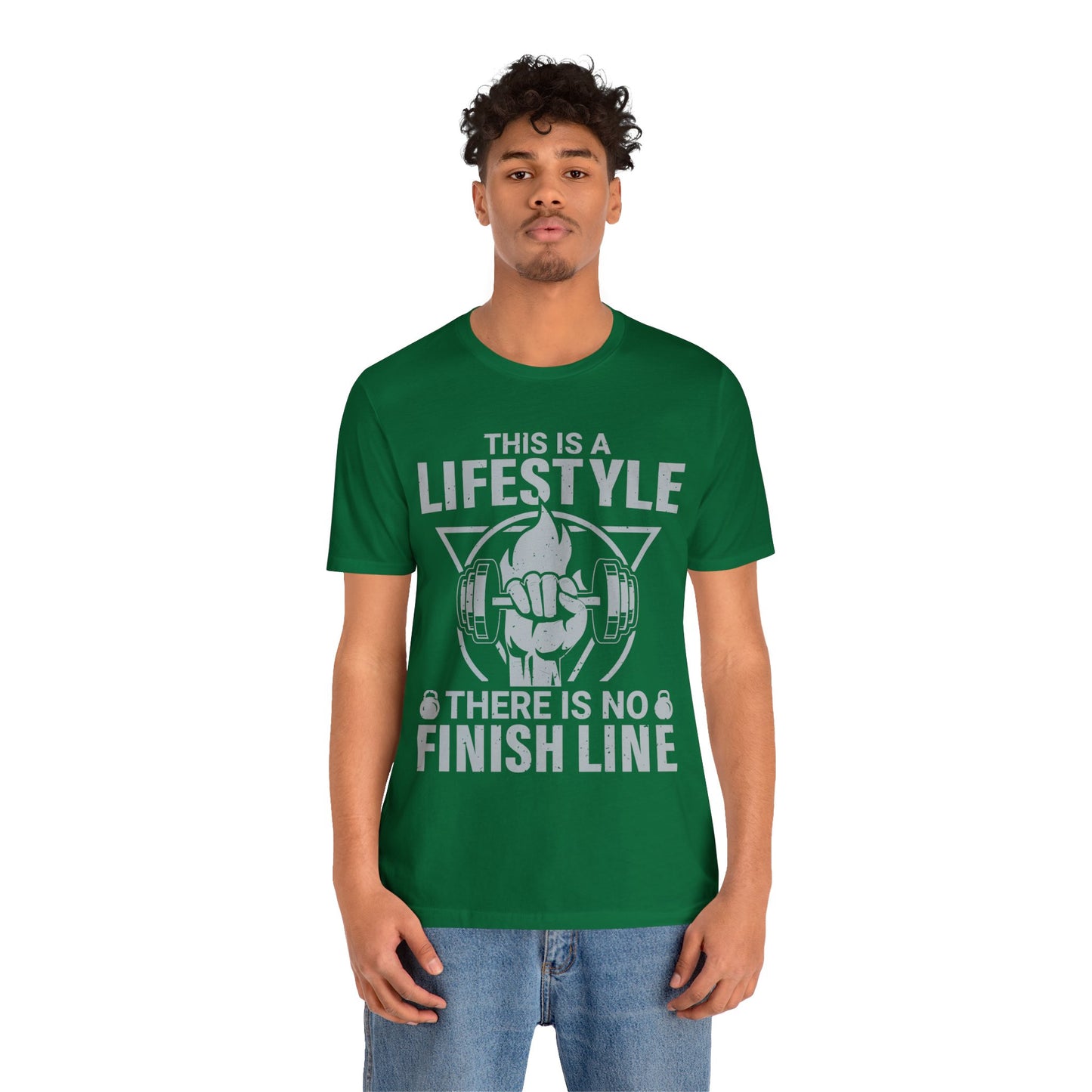 This Is A Lifestyle There Is No Finish Line T-Shirt, Gym Workout Fitness T-Shirt