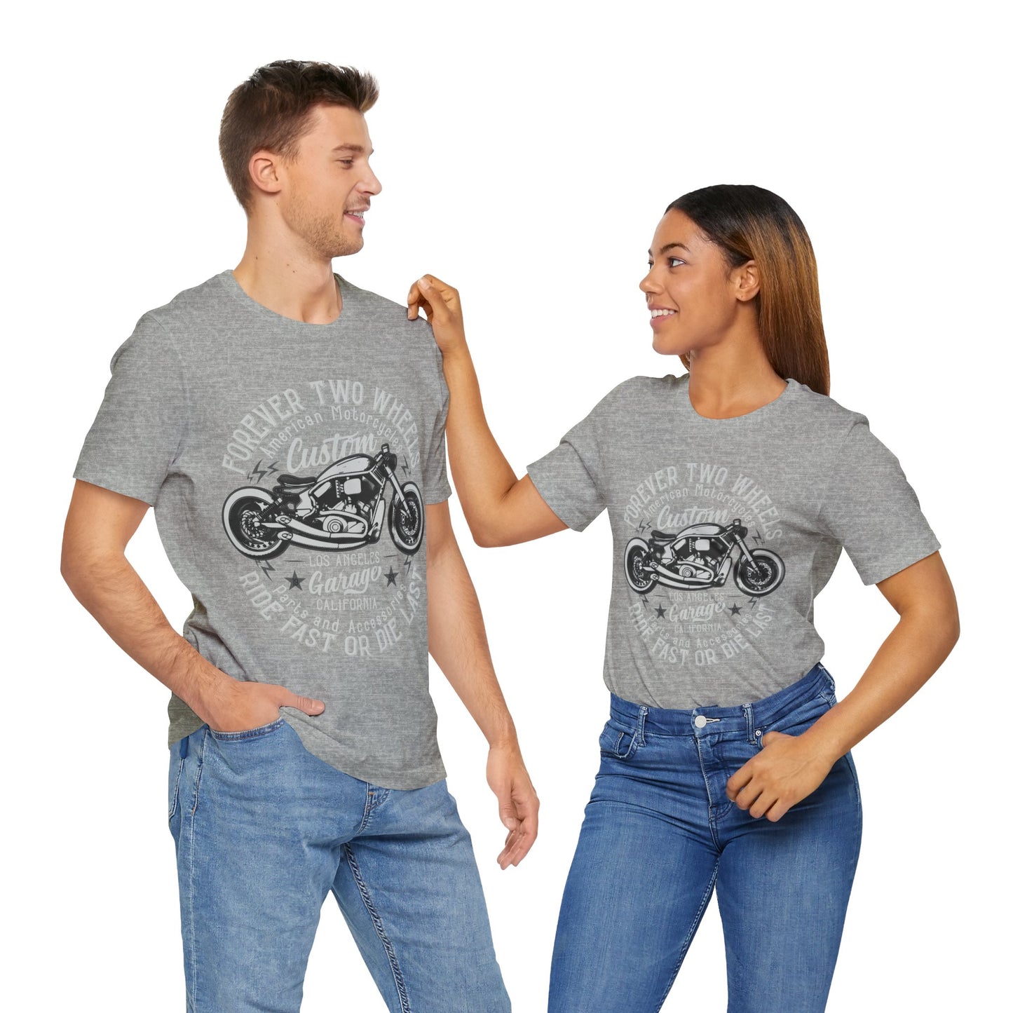 Forever Two Wheels T-Shiert, Motorcycle, Bikes, MC