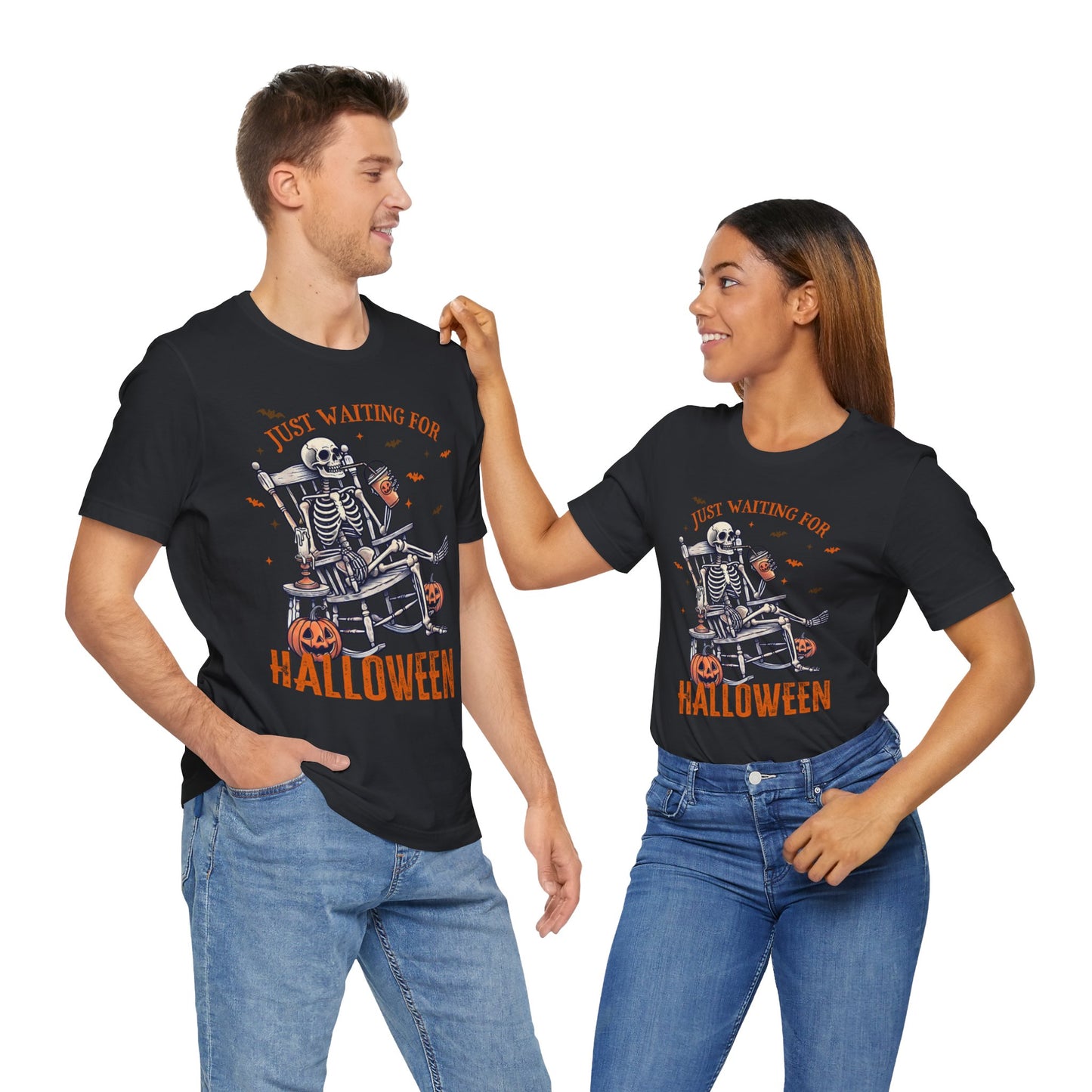 Just Waiting For Halloween T-Shirt, Halloween, Scary, Funny, Retro