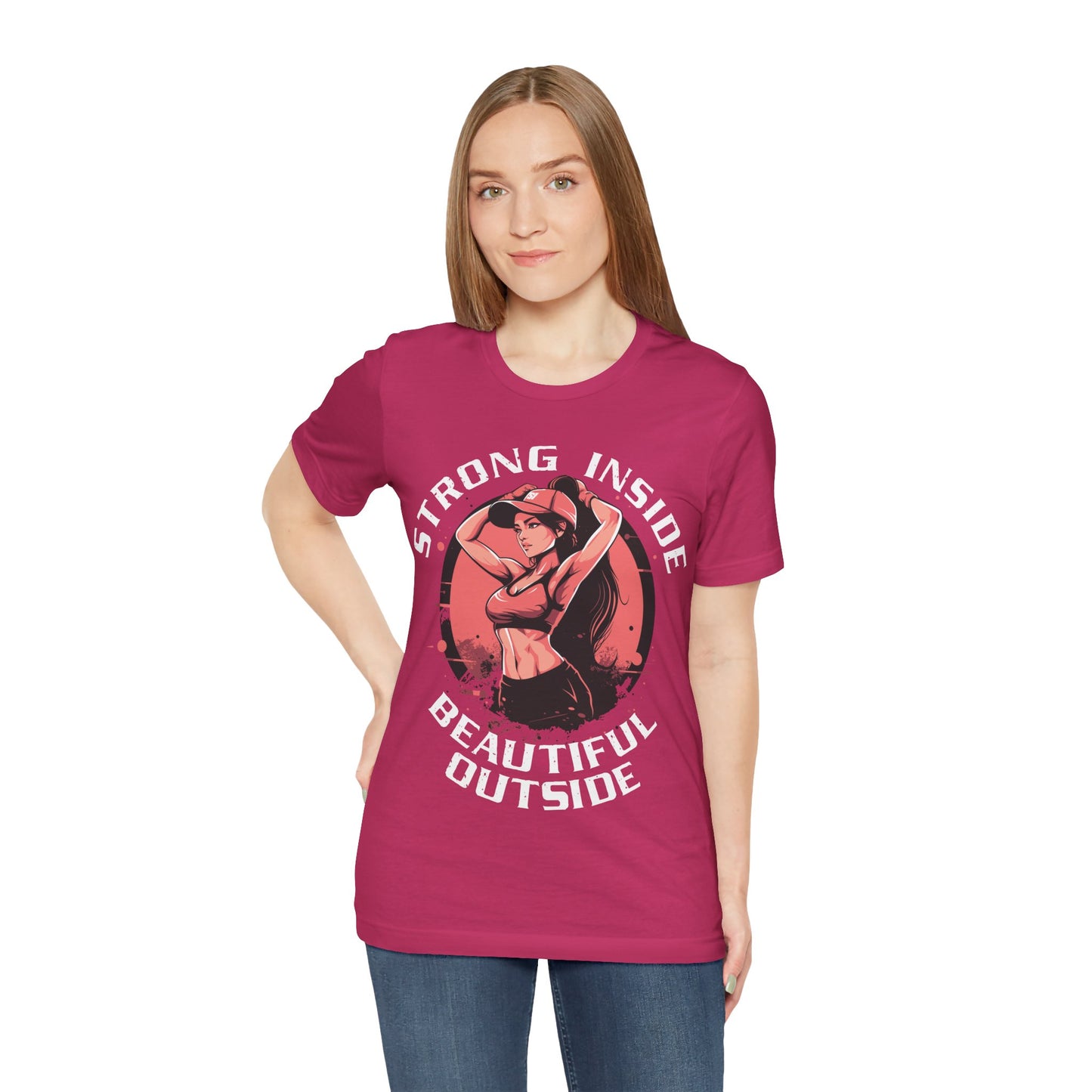 Strong Inside Beautiful Outside T-Shirt, Gym, Fitness T-Shirt