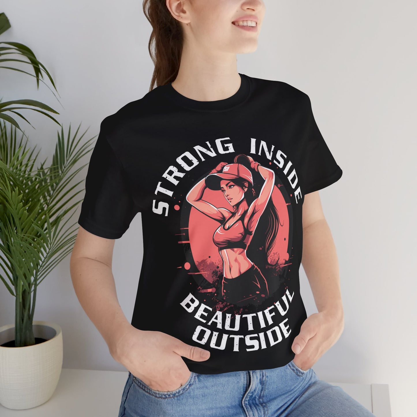 Strong Inside Beautiful Outside T-Shirt, Gym, Fitness T-Shirt