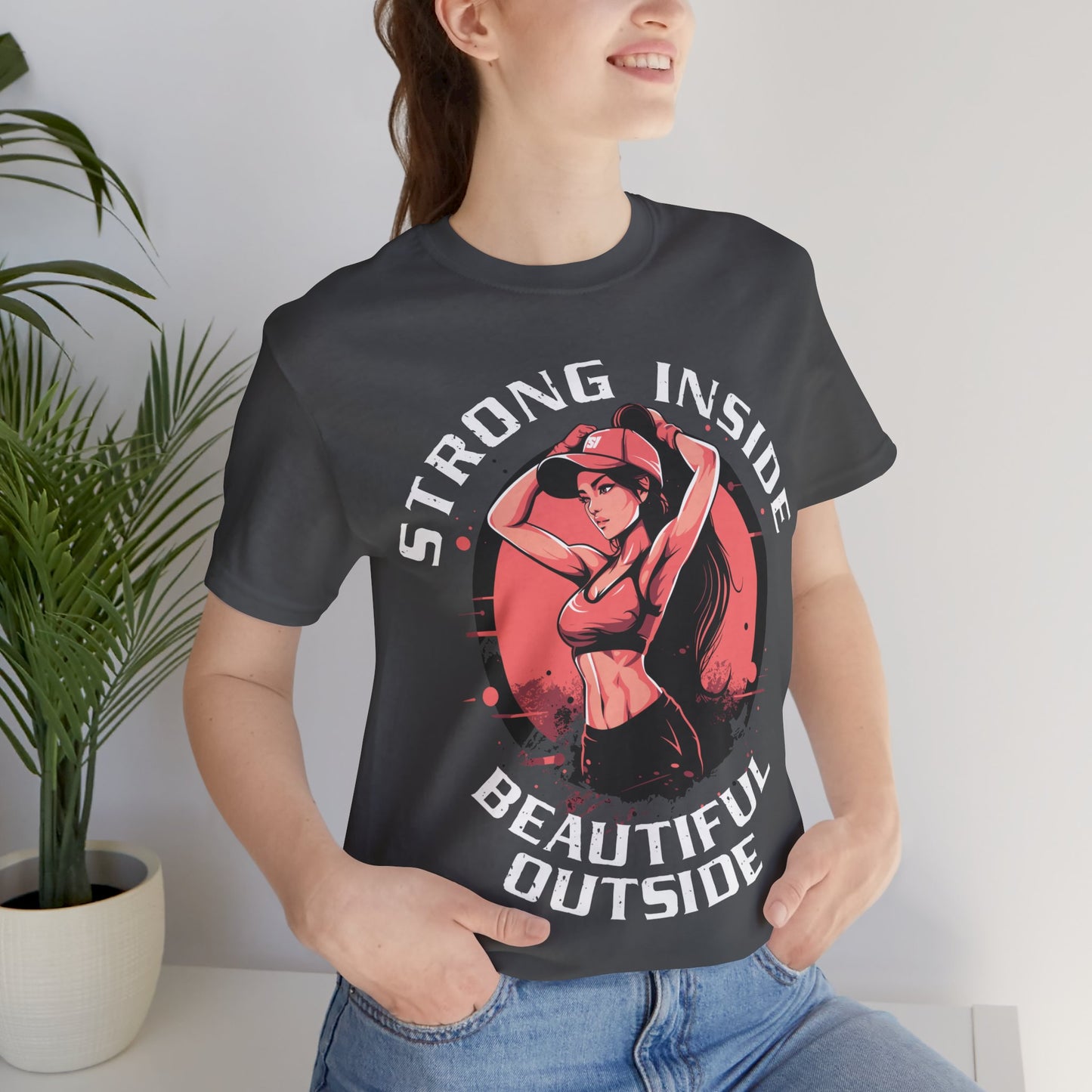Strong Inside Beautiful Outside T-Shirt, Gym, Fitness T-Shirt