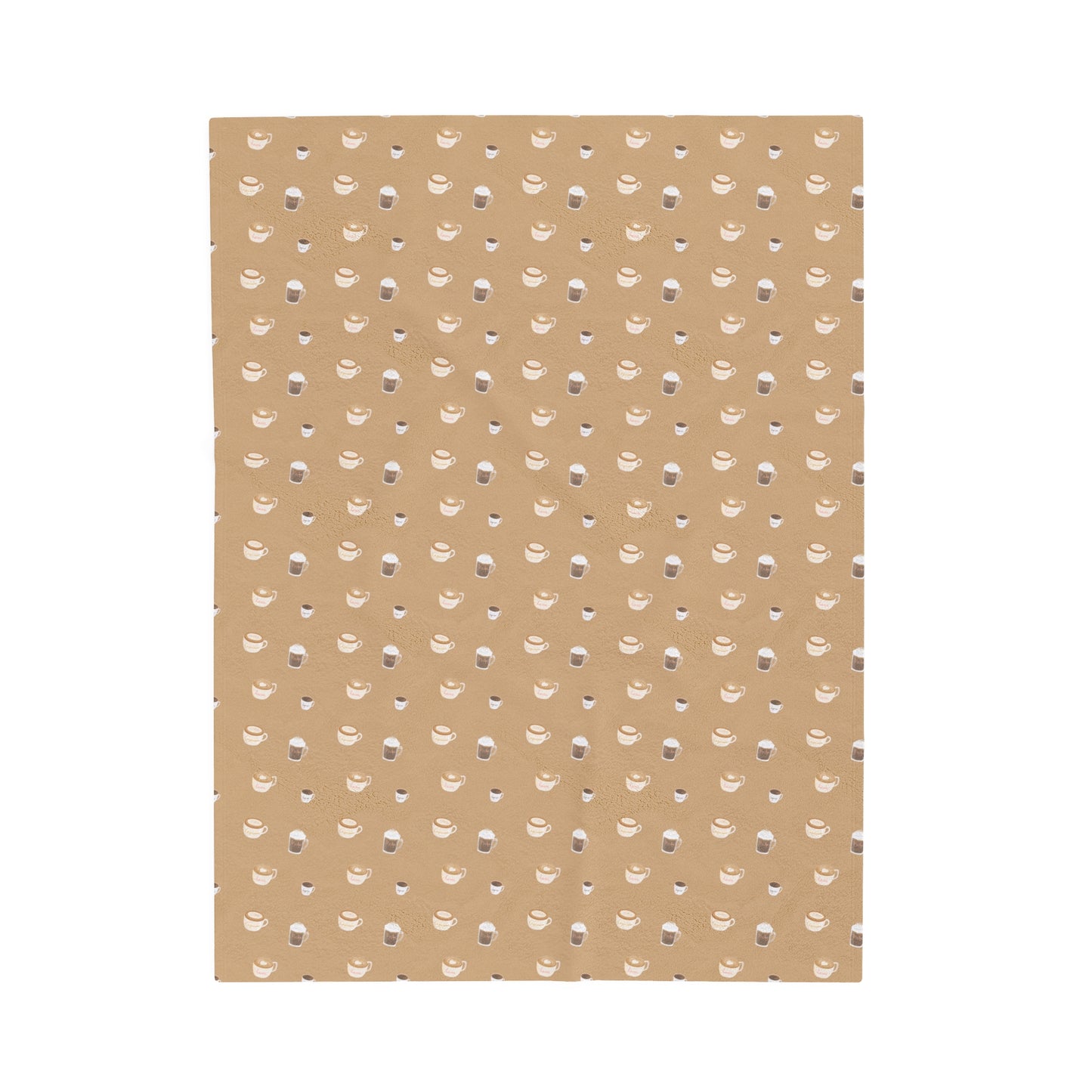 Hot and Cold Coffee Light pattern Velveteen Plush Blanket