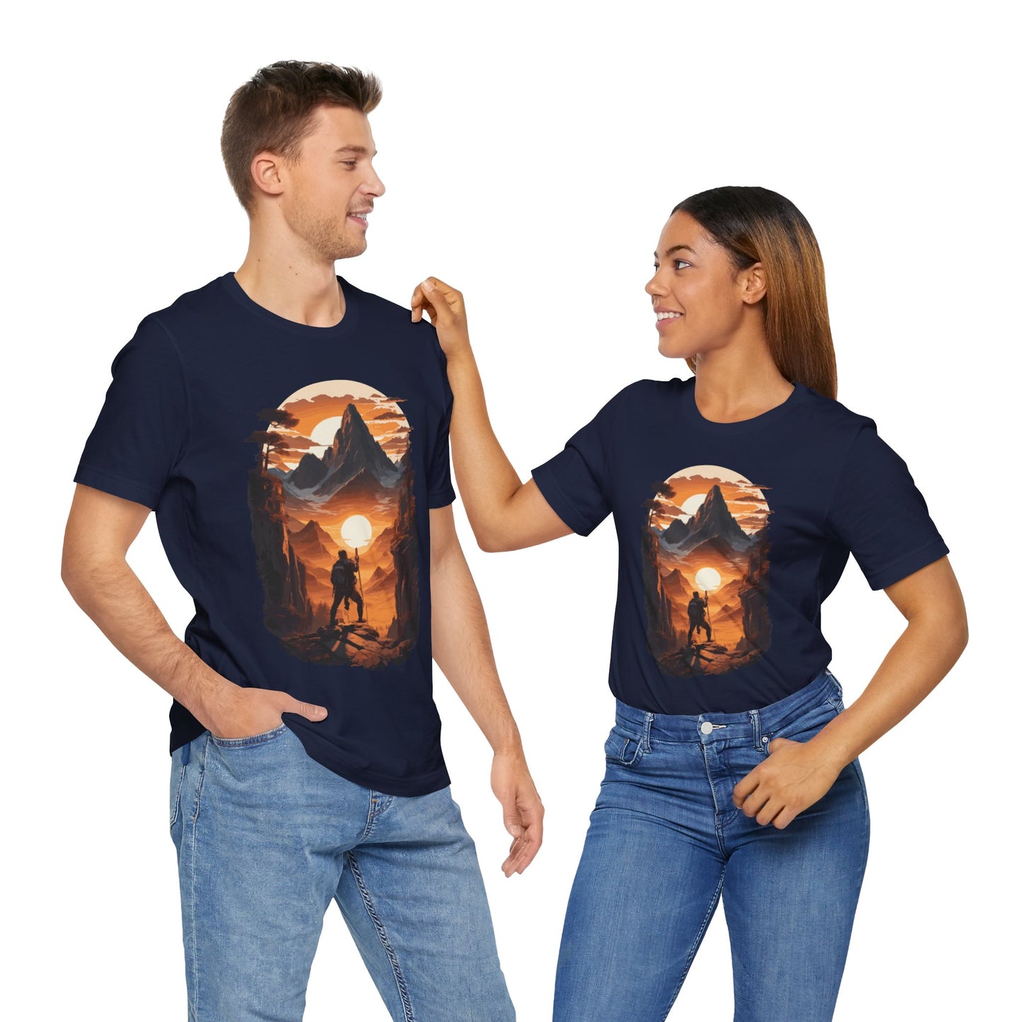 Adventure Hiking T-Shirt, Hiking Design 01, Outdoors, Mountain Hike T-Shirt