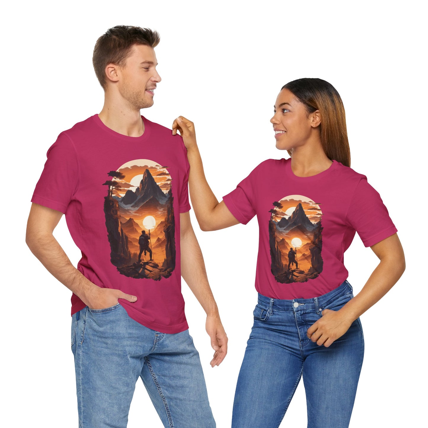 Adventure Hiking T-Shirt, Hiking Design 01, Outdoors, Mountain Hike T-Shirt