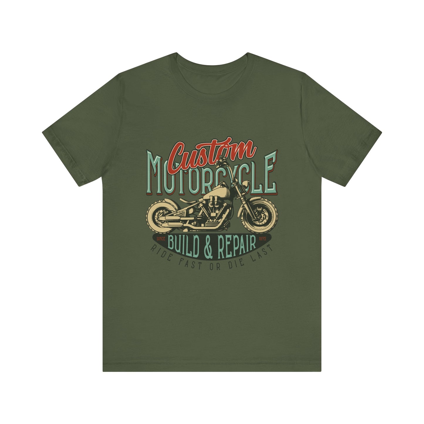 Custom Motorcycle Ride Fast or Die Last T-Shirt, MC, Motorcycle, Bikers T-Shirt