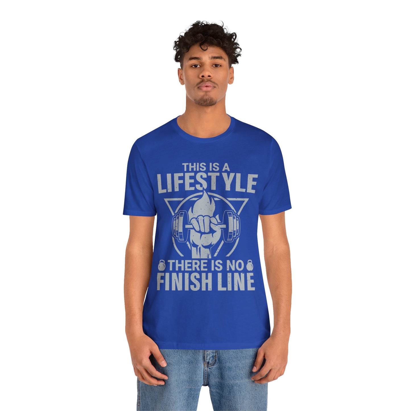 This Is A Lifestyle There Is No Finish Line T-Shirt, Gym Workout Fitness T-Shirt