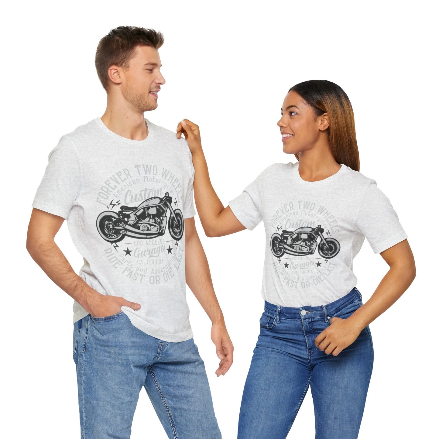 Forever Two Wheels T-Shiert, Motorcycle, Bikes, MC