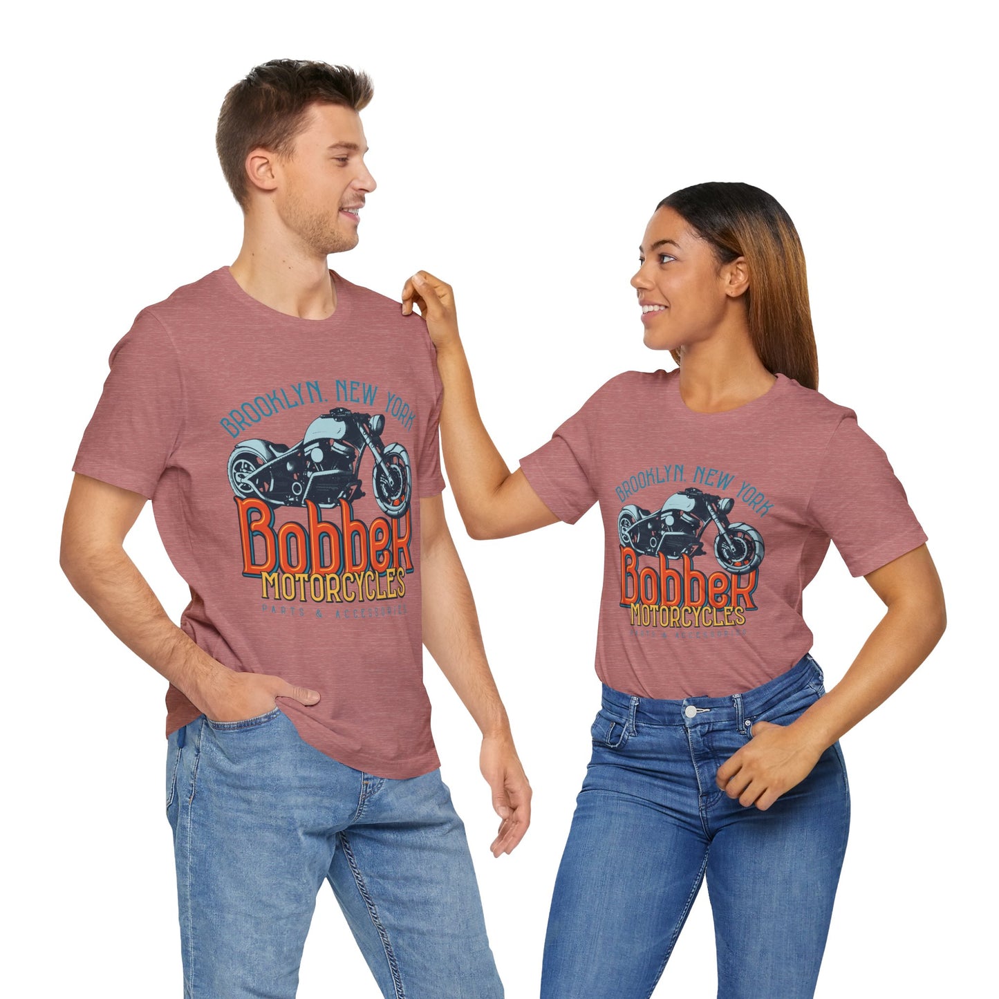 Brooklyn, New York Bobber Motorcycles T-Shirt, Bikers, MC, Chopper