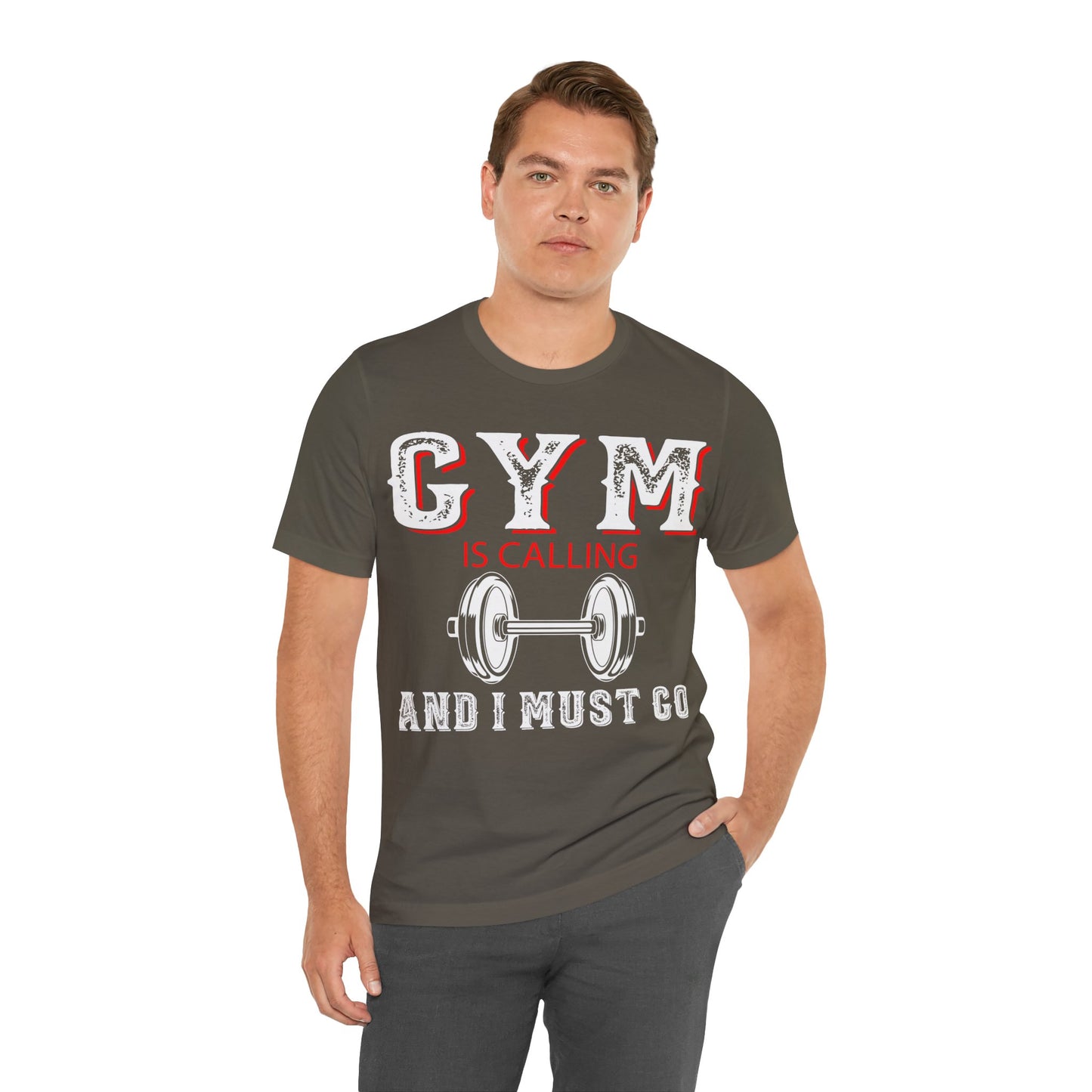 Gym Is Calling And I Must Go T-Shirt, Gym Workout Fitness T-Shirt