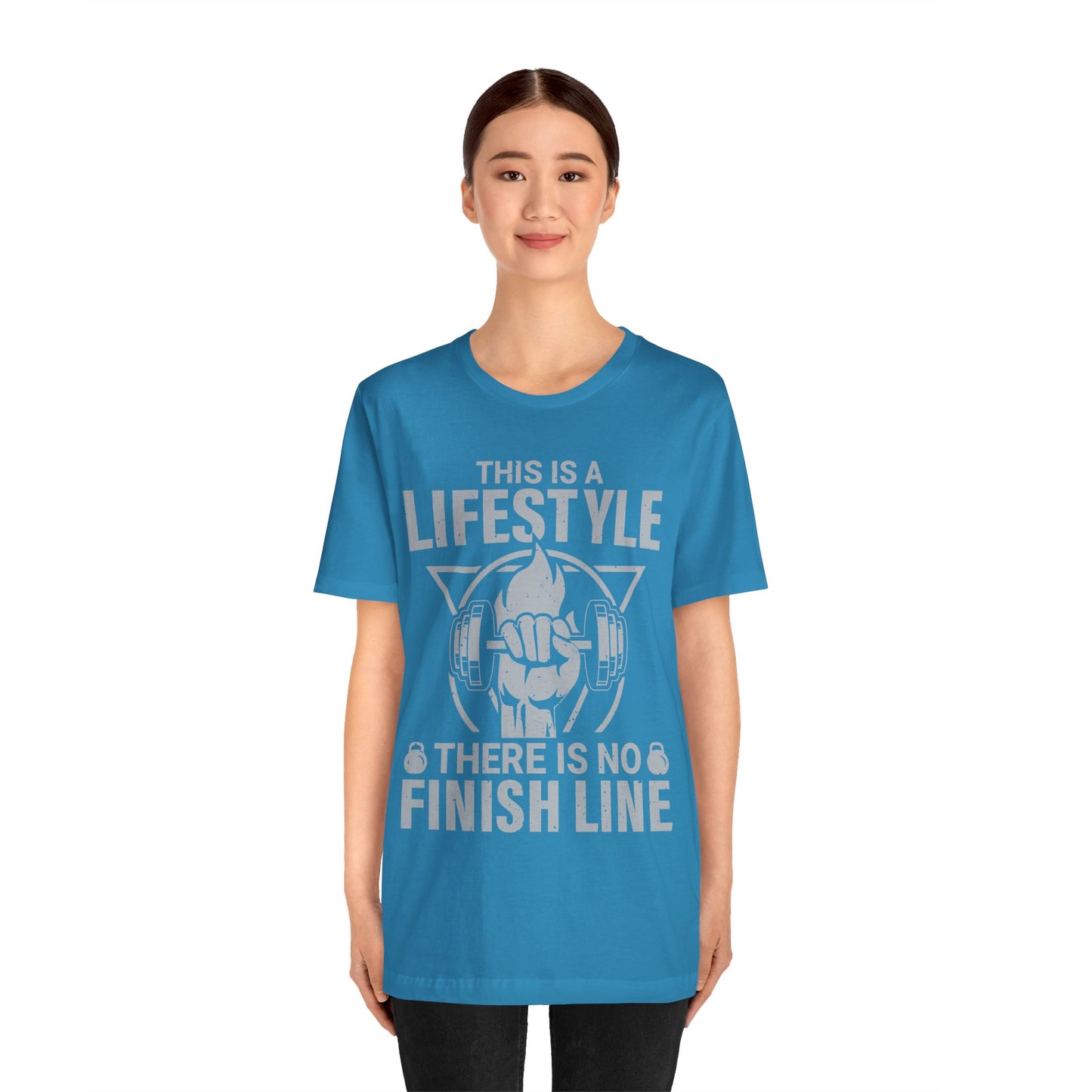 This Is A Lifestyle There Is No Finish Line T-Shirt, Gym Workout Fitness T-Shirt