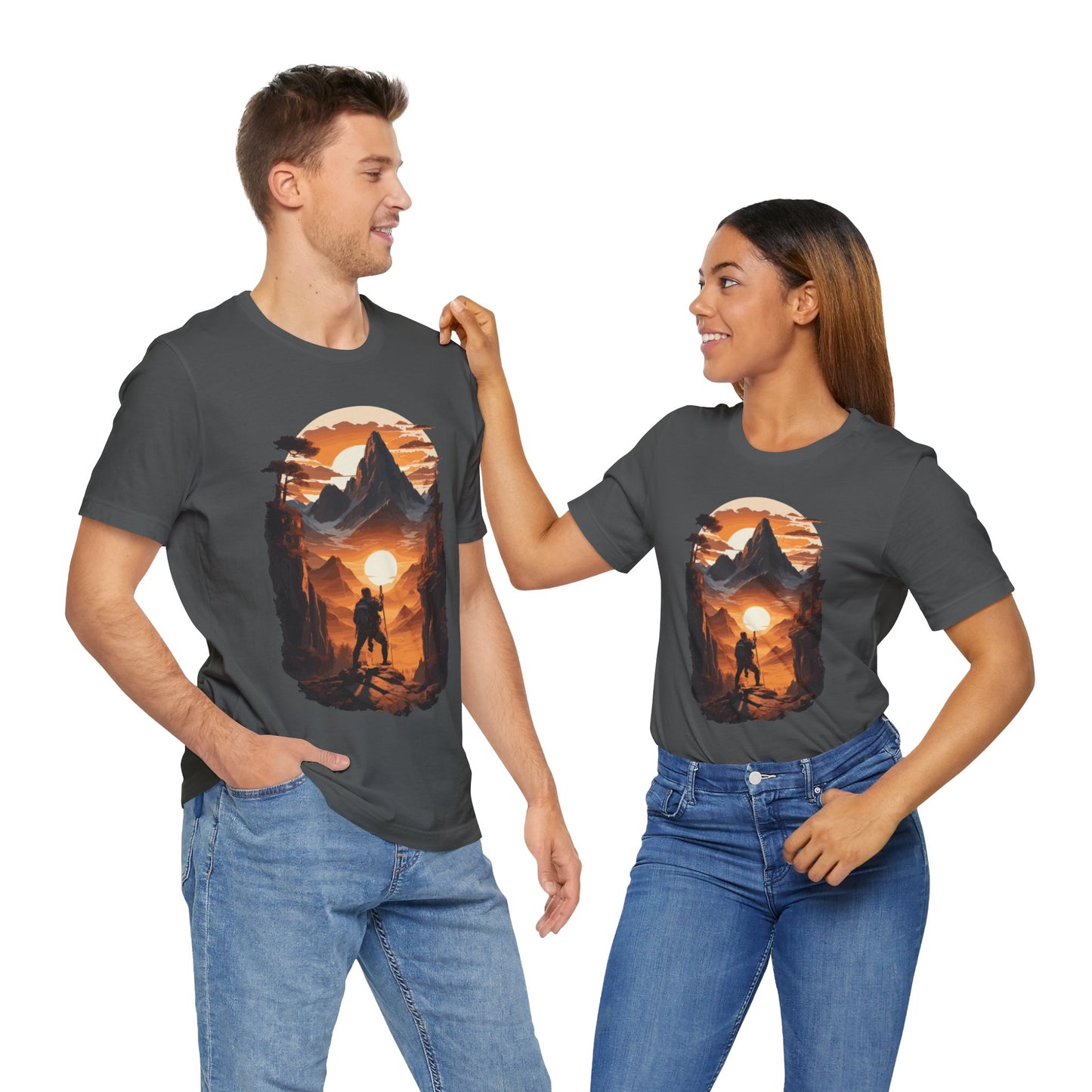 Adventure Hiking T-Shirt, Hiking Design 01, Outdoors, Mountain Hike T-Shirt