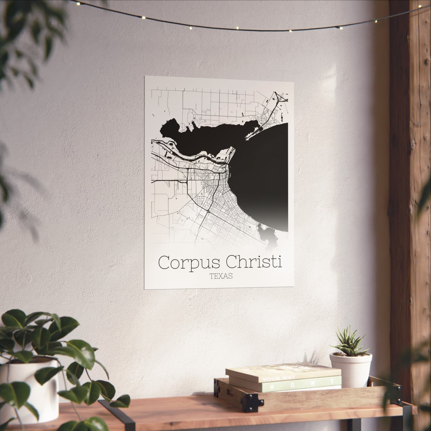 Corpus Christi Texas City Map Matte Vertical Posters