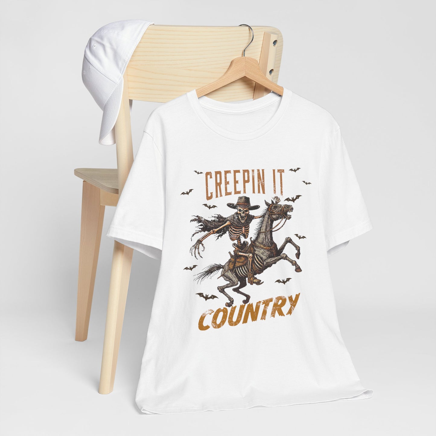 Creepin It Country T-Shirt, Halloween, Scary, Funny, Retro