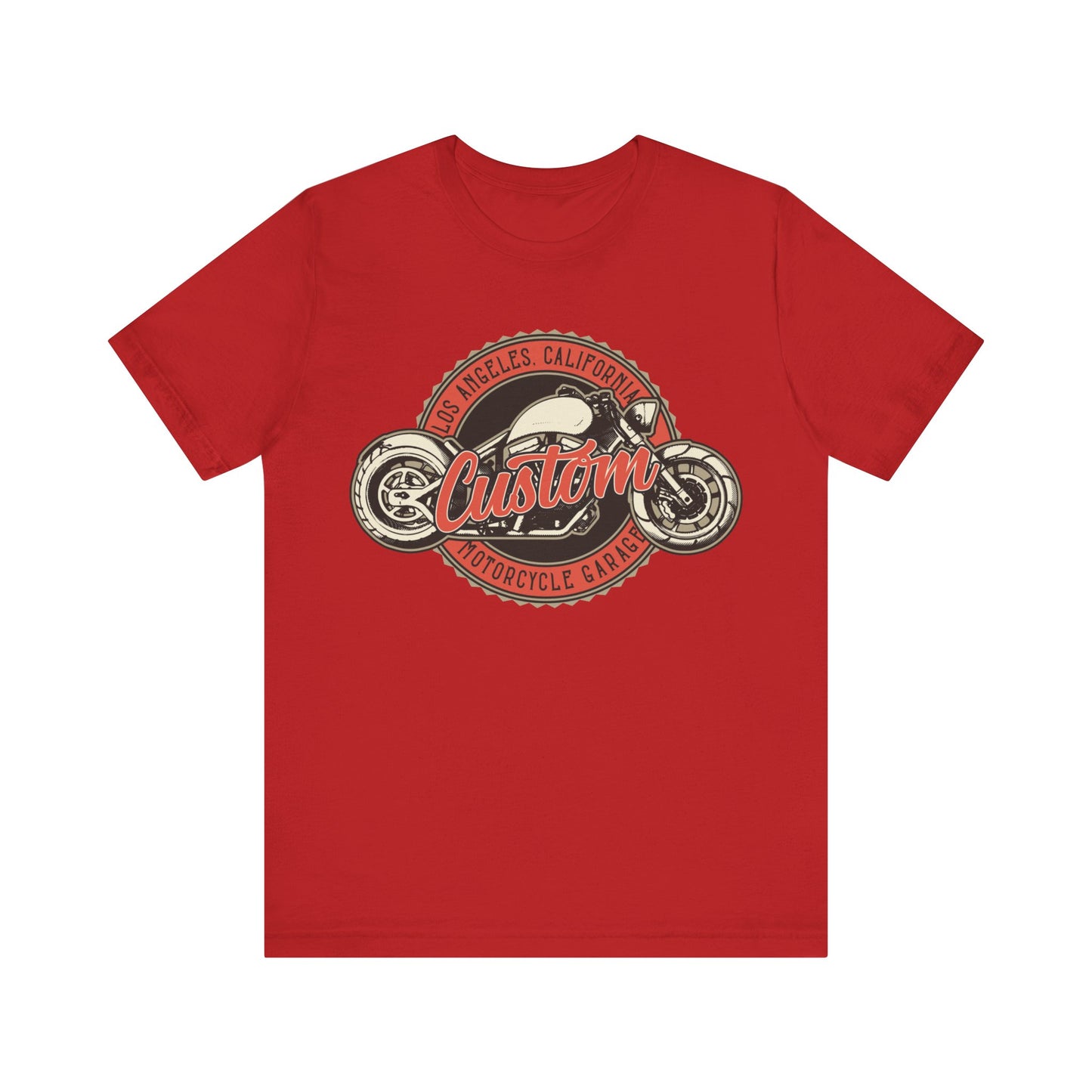 Los Angles California Custom Motorcycle T-Shirt, Los Angles, California, Custom Bikers T-Shirt