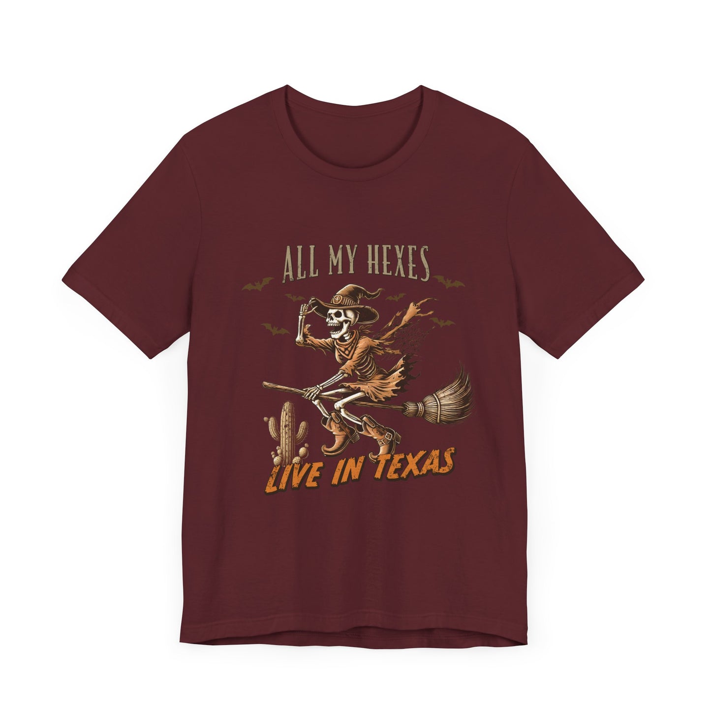 All My Hexes Live in Texas T-Shirt, Halloween, Scary, Funny, Retro