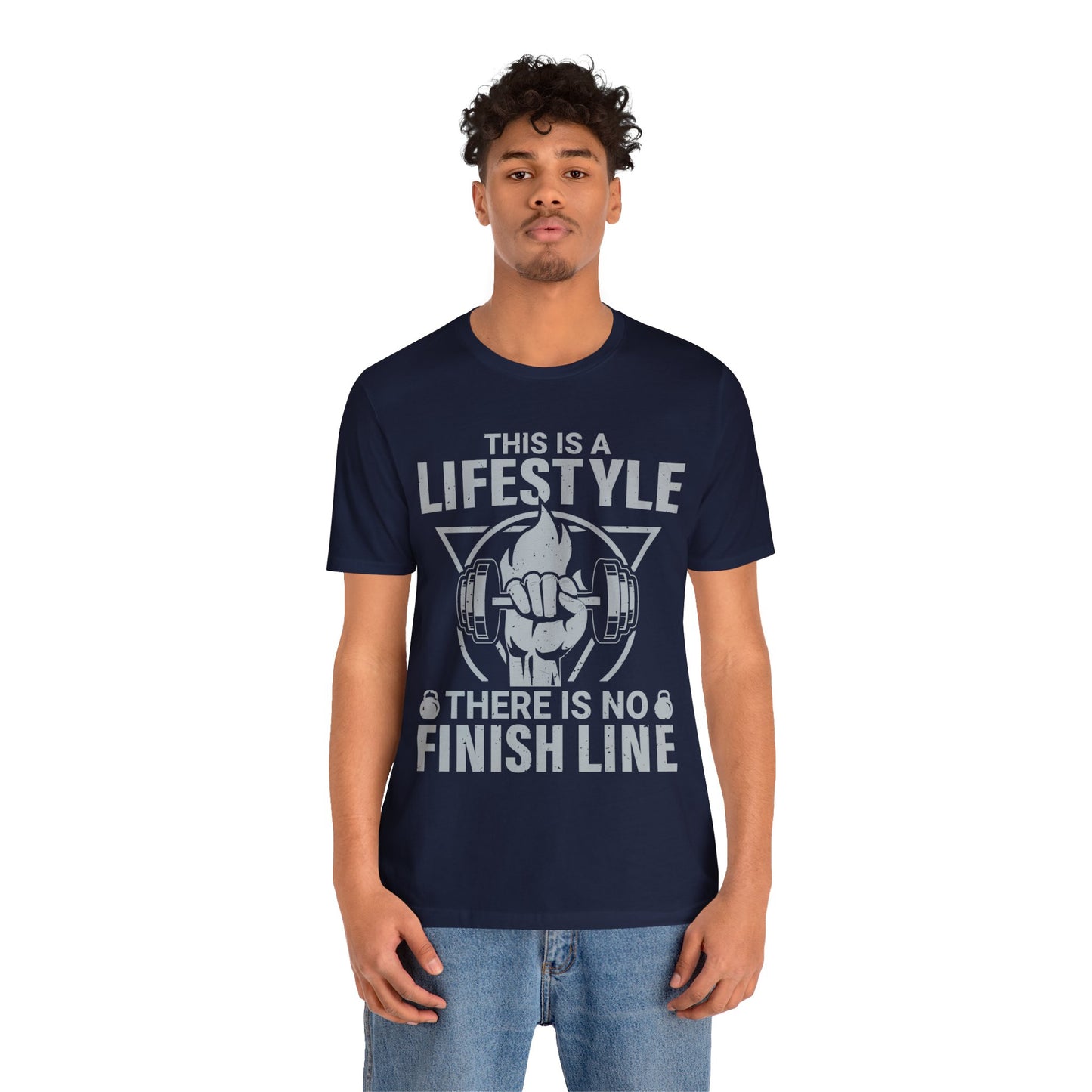 This Is A Lifestyle There Is No Finish Line T-Shirt, Gym Workout Fitness T-Shirt