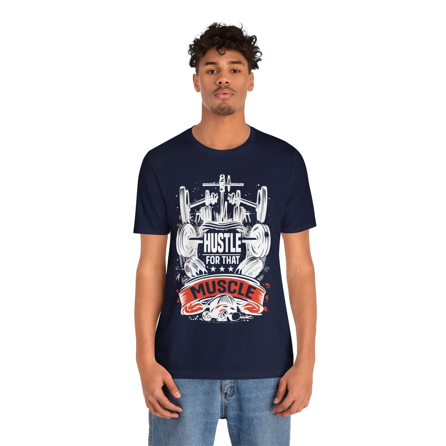 Hustle For That Muscle T-Shirt, Gym Workout Fitness T-Shirt