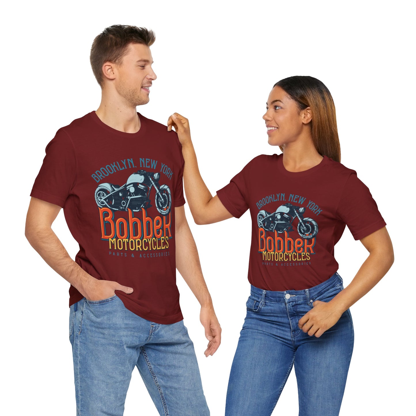 Brooklyn, New York Bobber Motorcycles T-Shirt, Bikers, MC, Chopper