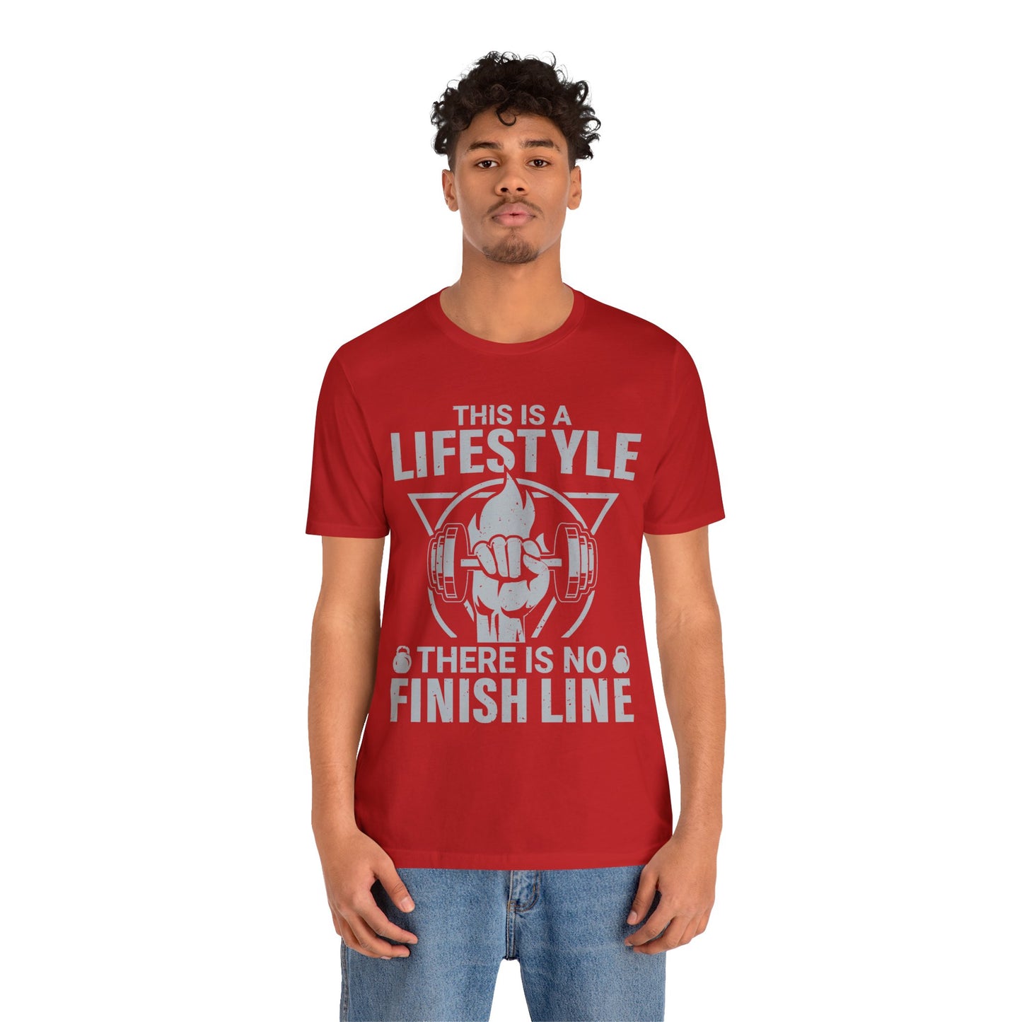 This Is A Lifestyle There Is No Finish Line T-Shirt, Gym Workout Fitness T-Shirt