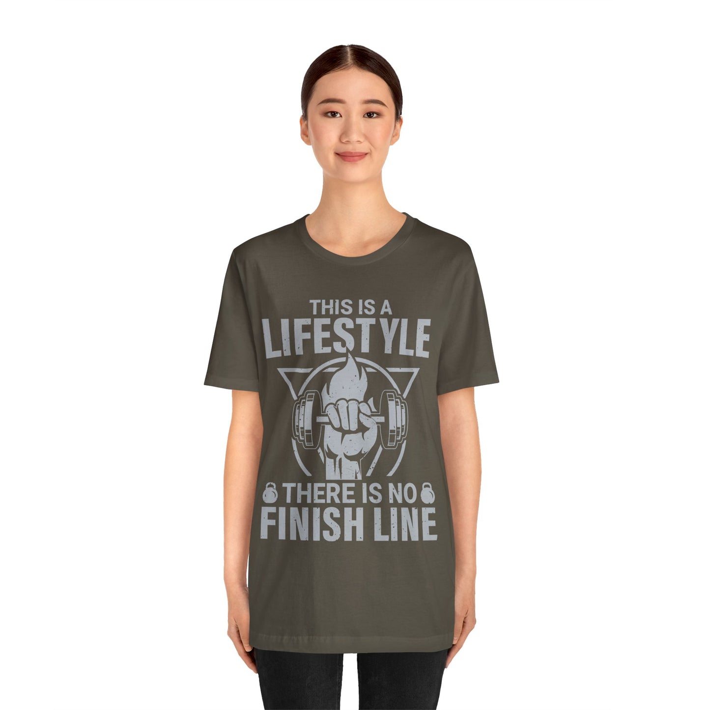 This Is A Lifestyle There Is No Finish Line T-Shirt, Gym Workout Fitness T-Shirt